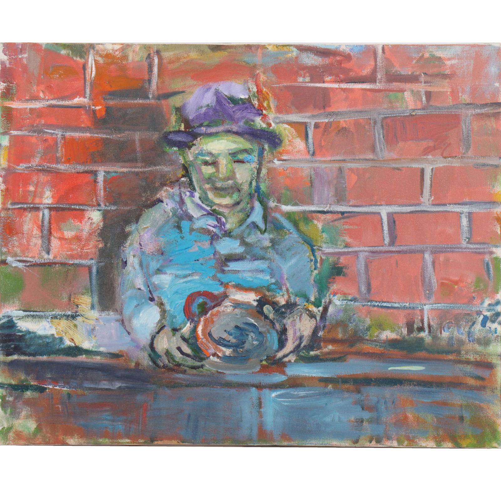 George McCullough, Indiana (1937 - 2005), Archie Bray, 1996, oil on canvas, 16"H x 20"W (1 of 7)