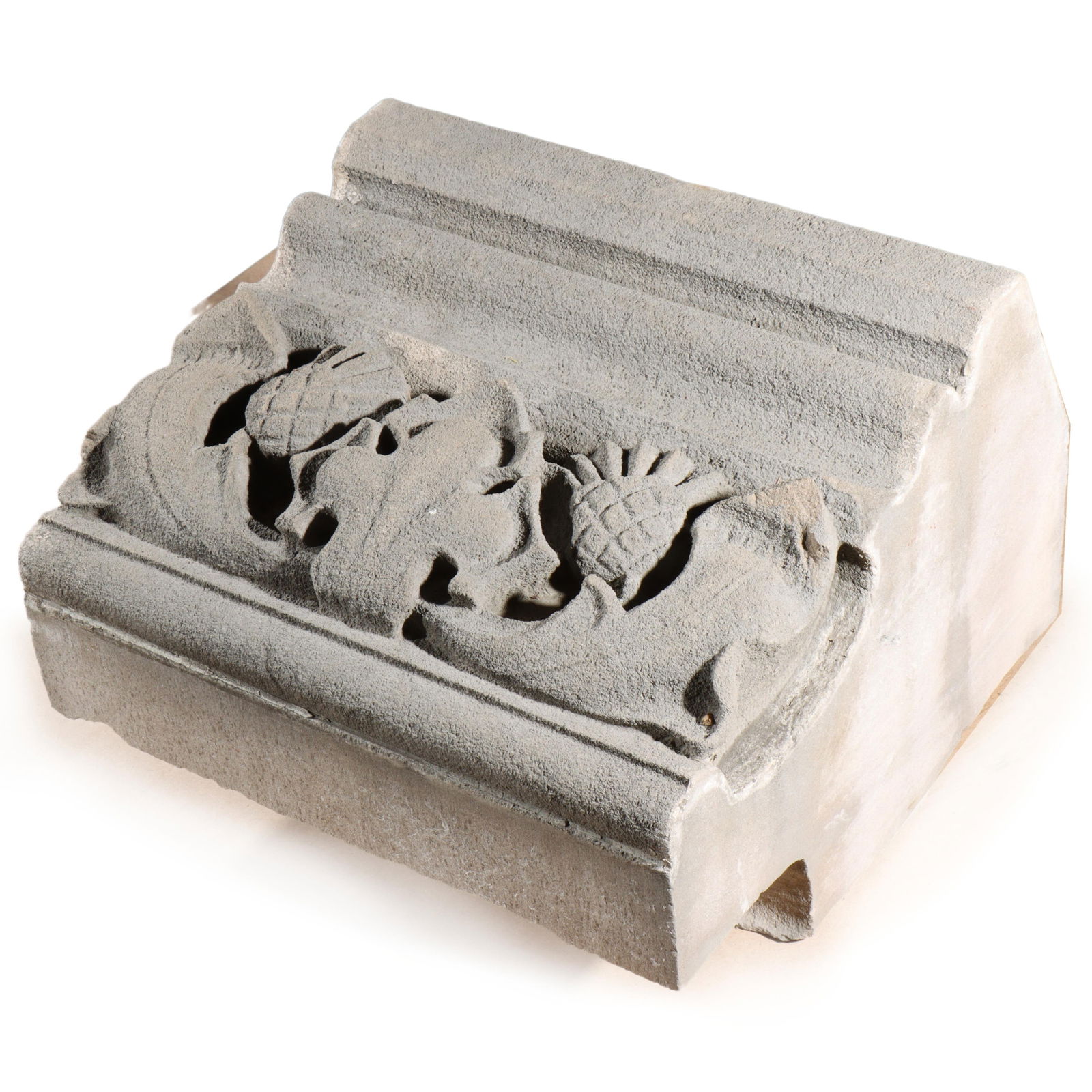 Pineapple fruit / Thistle and foliate border block; 1920s Harlem, New York, Gothic Style (1 of 8)