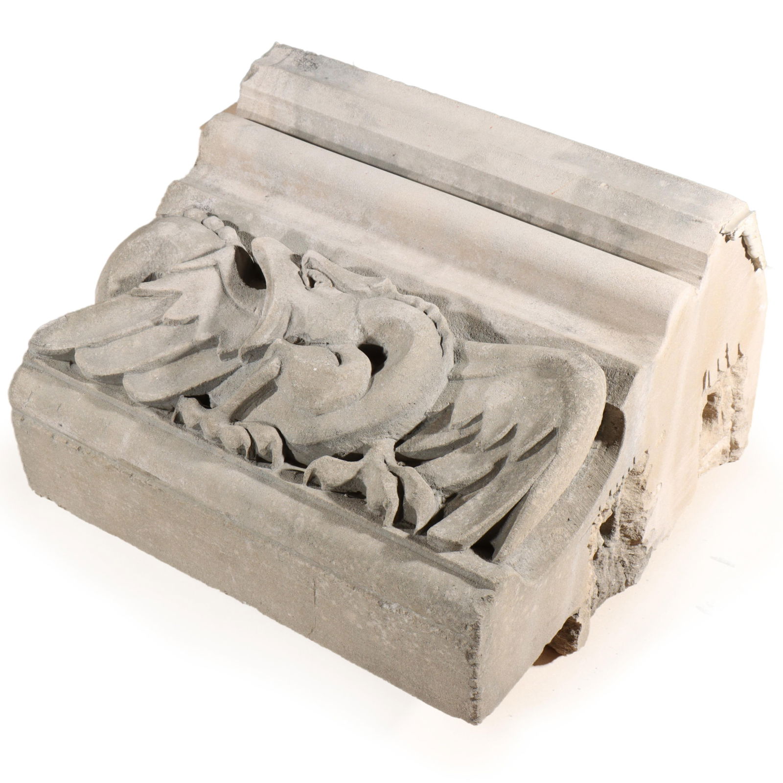 Winged Dragon / Phoenix Mythological figure border block; 1920s Harlem, New York, Gothic Style (1 of 9)