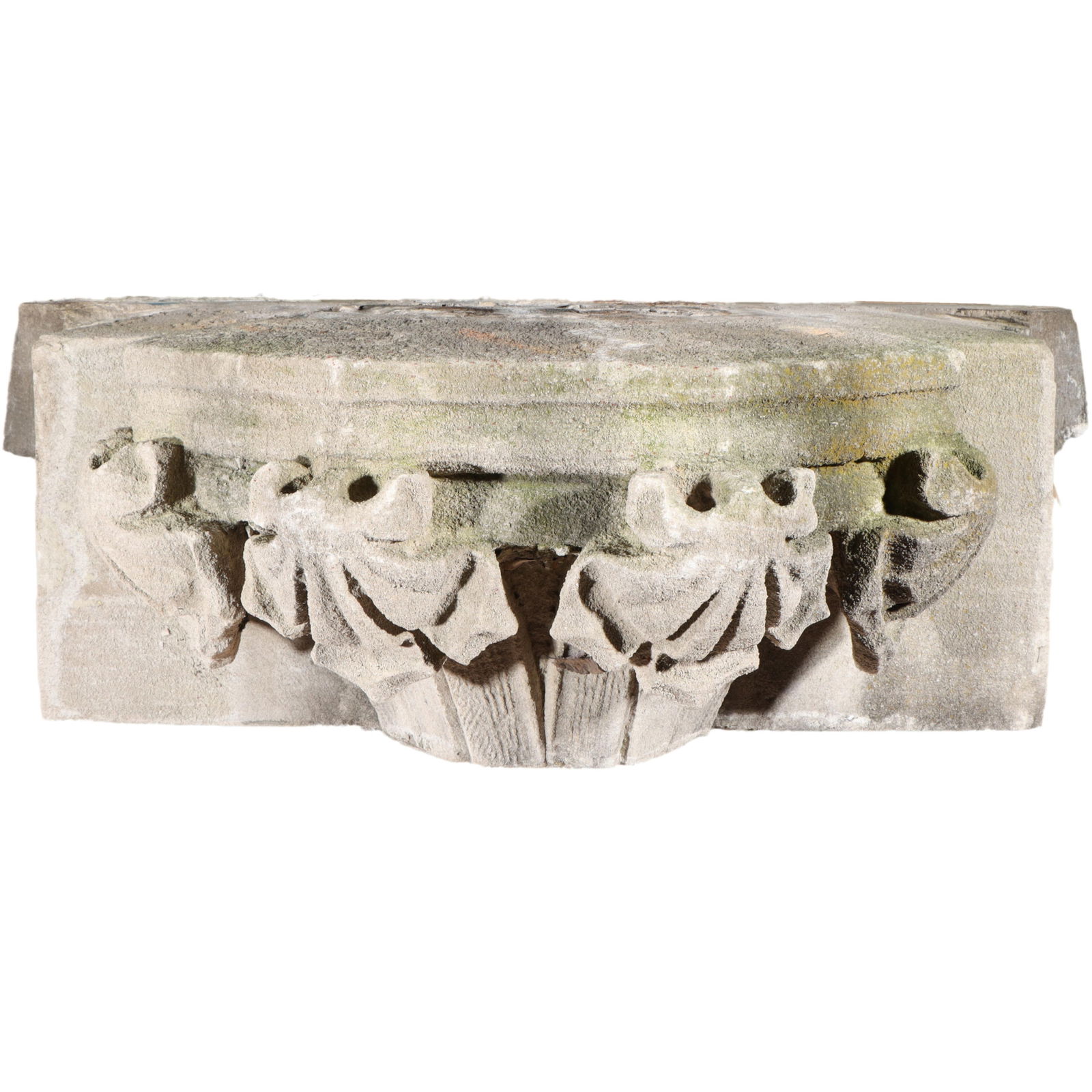 Scrolled leaf foliate border trim serpentine cornice fragment; 1920s Harlem, New York, Gothic Style (1 of 7)