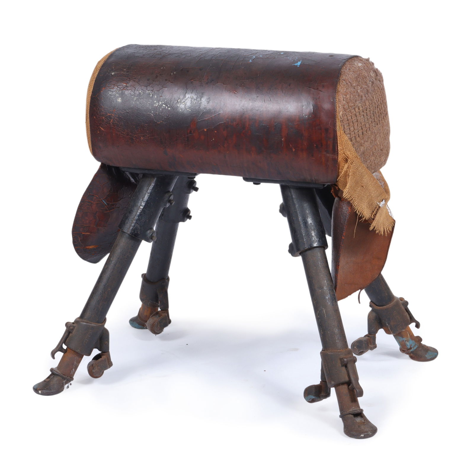 Antique Gymnastics Pommel Horse, Narragansett Machine Co. 33"H x 25"W x 35 1/2"D (1 of 1)