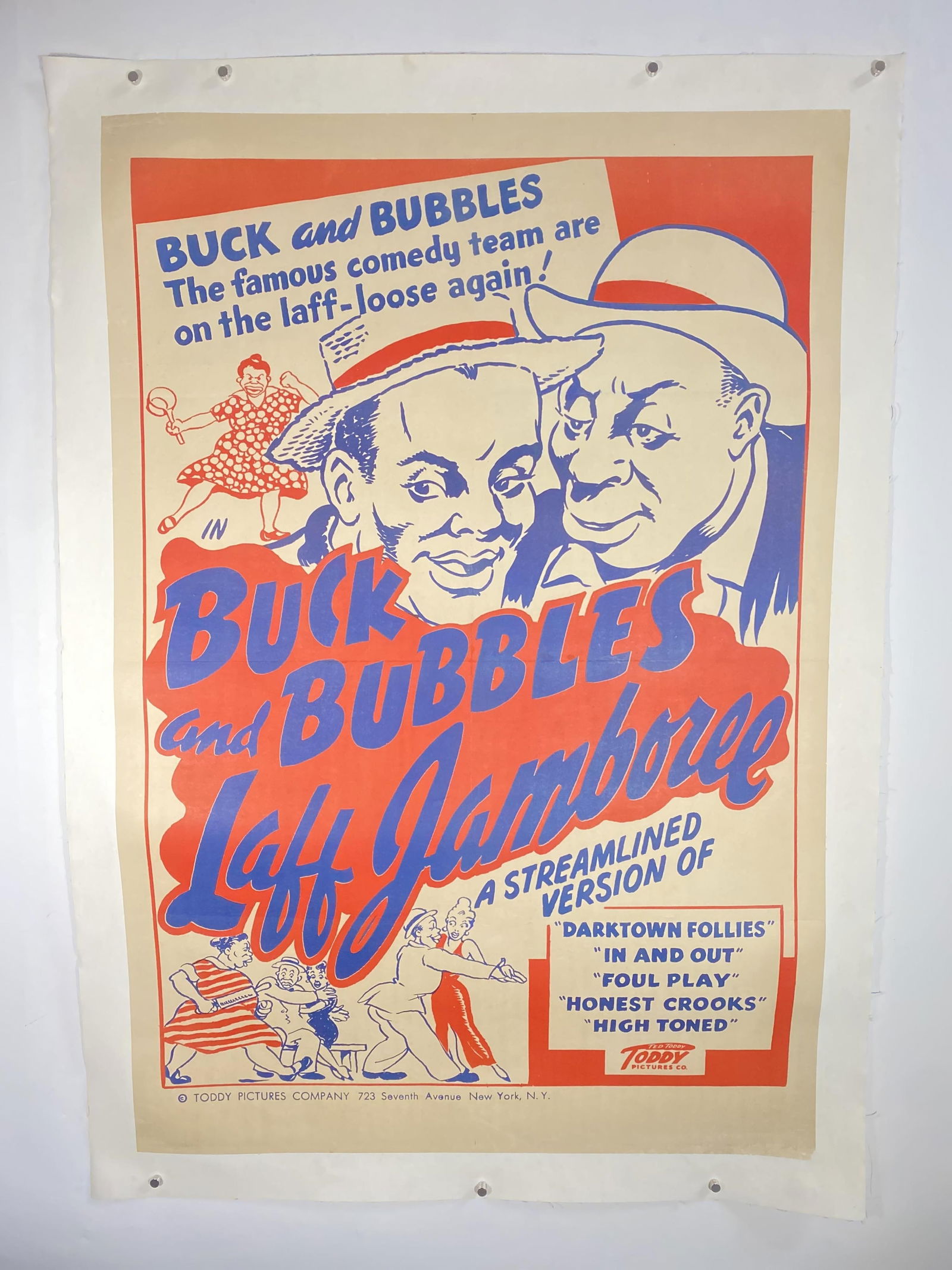 Buck and Bubbles Laff Jamboree 1946 Vintage Movie Poster, Ford Lee "Buck" Washington & John (1 of 8)
