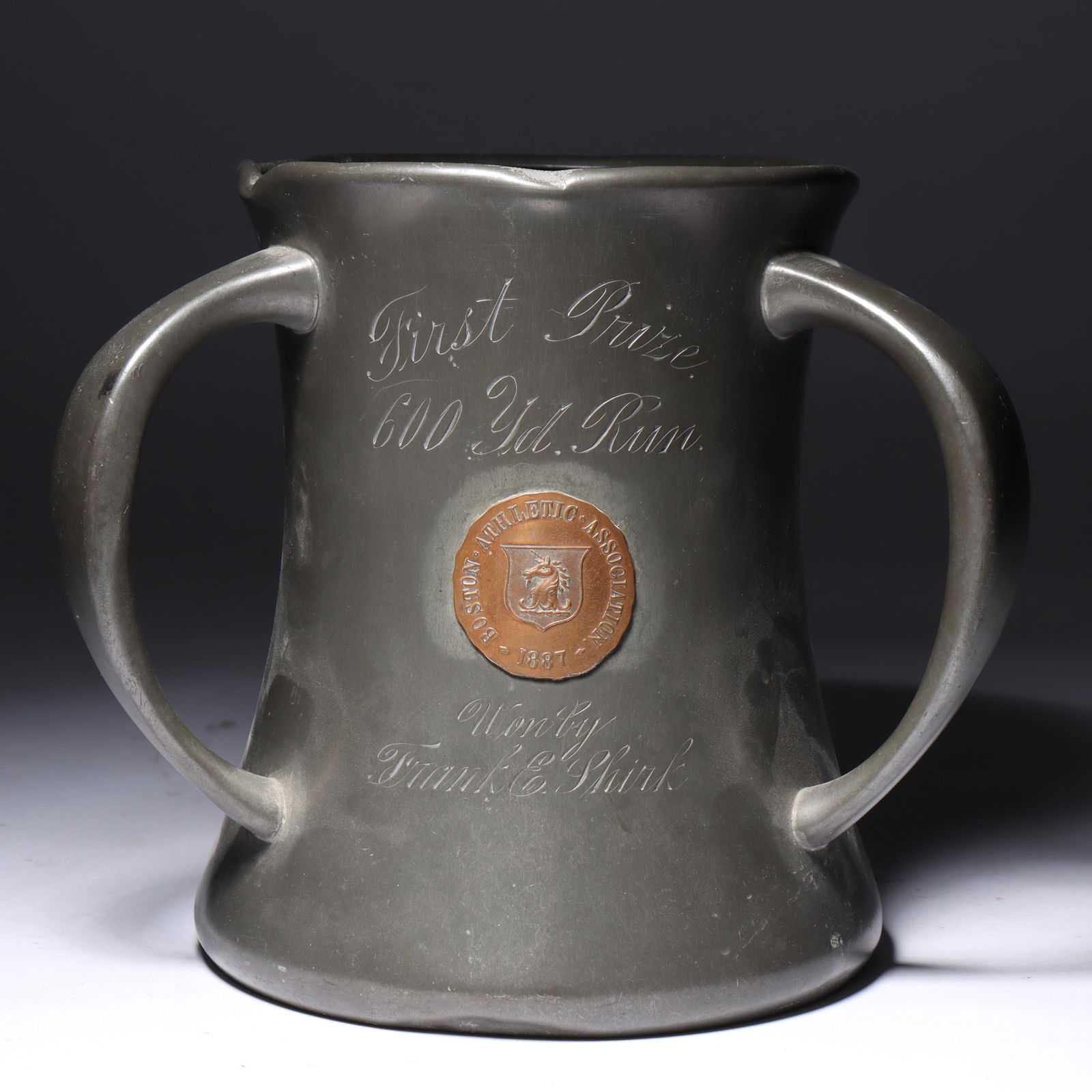 Pewter Three Handled Trophy 6 3/4"H x 5 1/2"Diam. (1 of 11)