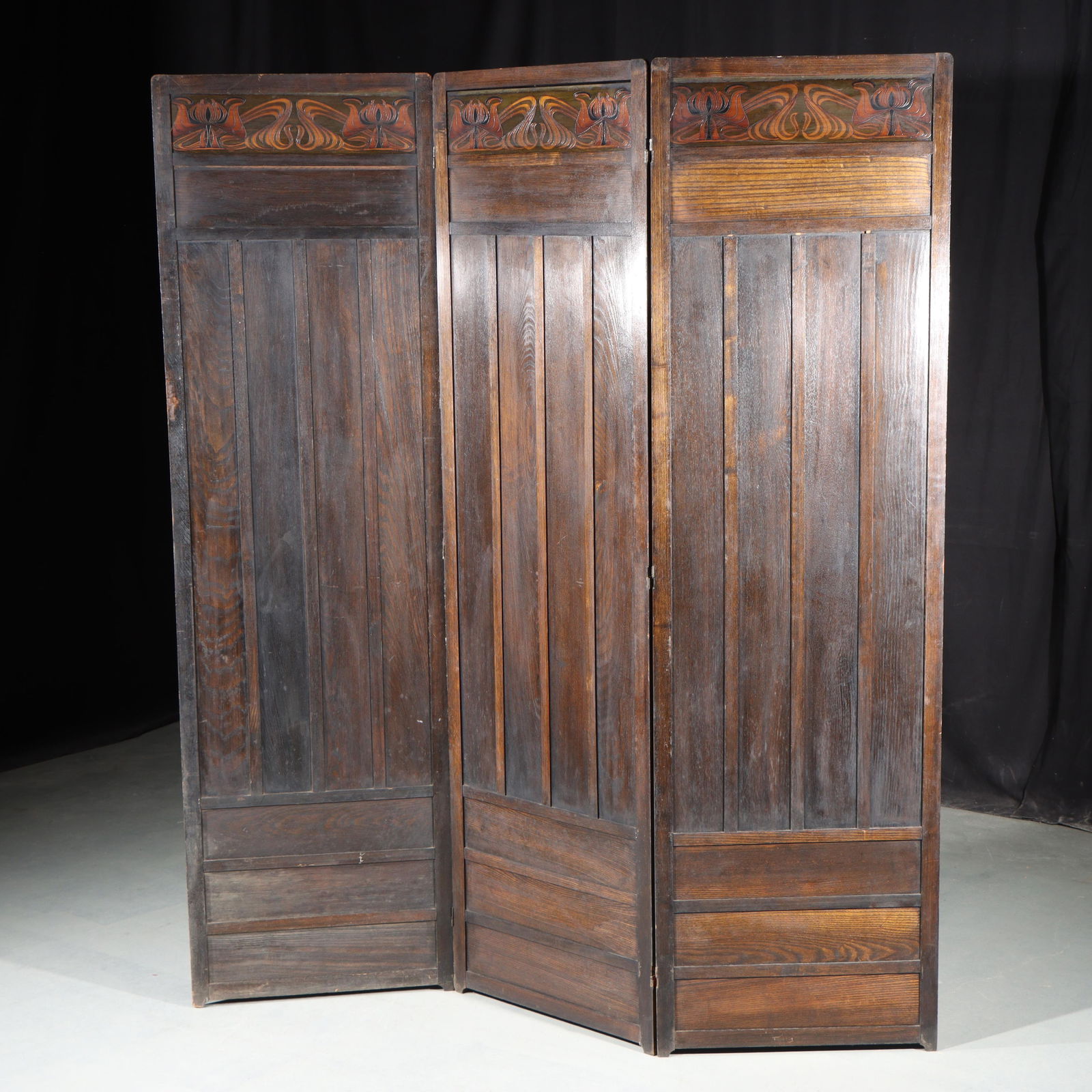 Arts & Crafts Three Panel Screen 68"H x 20" W (Each panel) (1 of 10)