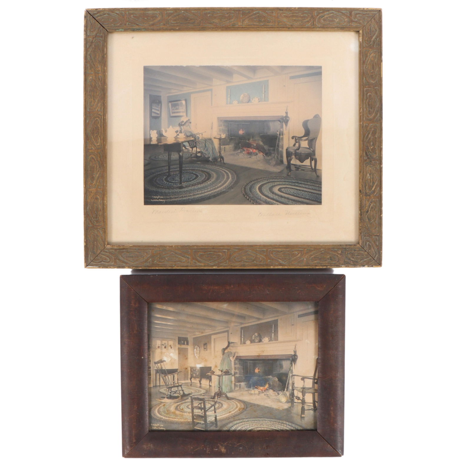 Two Wallace Nutting Hand Colored Photos; A&C Frames 14"H x 16"W(frame) (1 of 11)