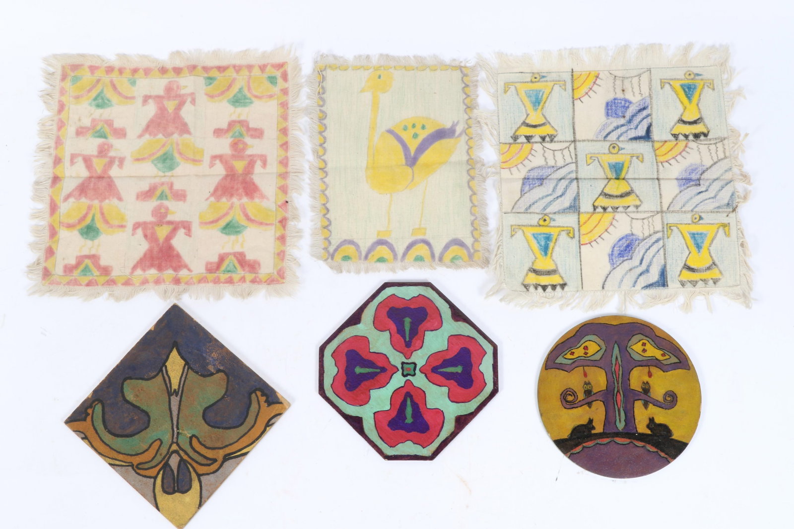 Six A&C Era School Projects Tea tiles 6" D (1 of 8)