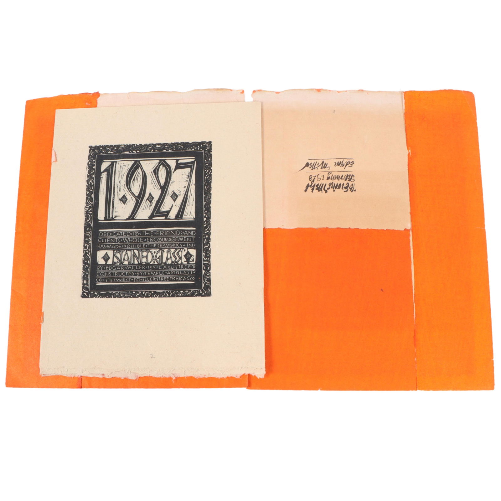 Edgar Miller (American, 1898-1993), "1927," booklet of woodcut prints booklet overall (sheets): (1 of 14)