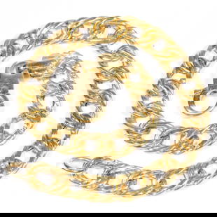 18K yellow gold hollow chain link bracelet. 6 3/4"Long: 18K yellow gold hollow chain link bracelet.3.9DWT The purchase of gold requires confirmed funds.6 3/4"Long