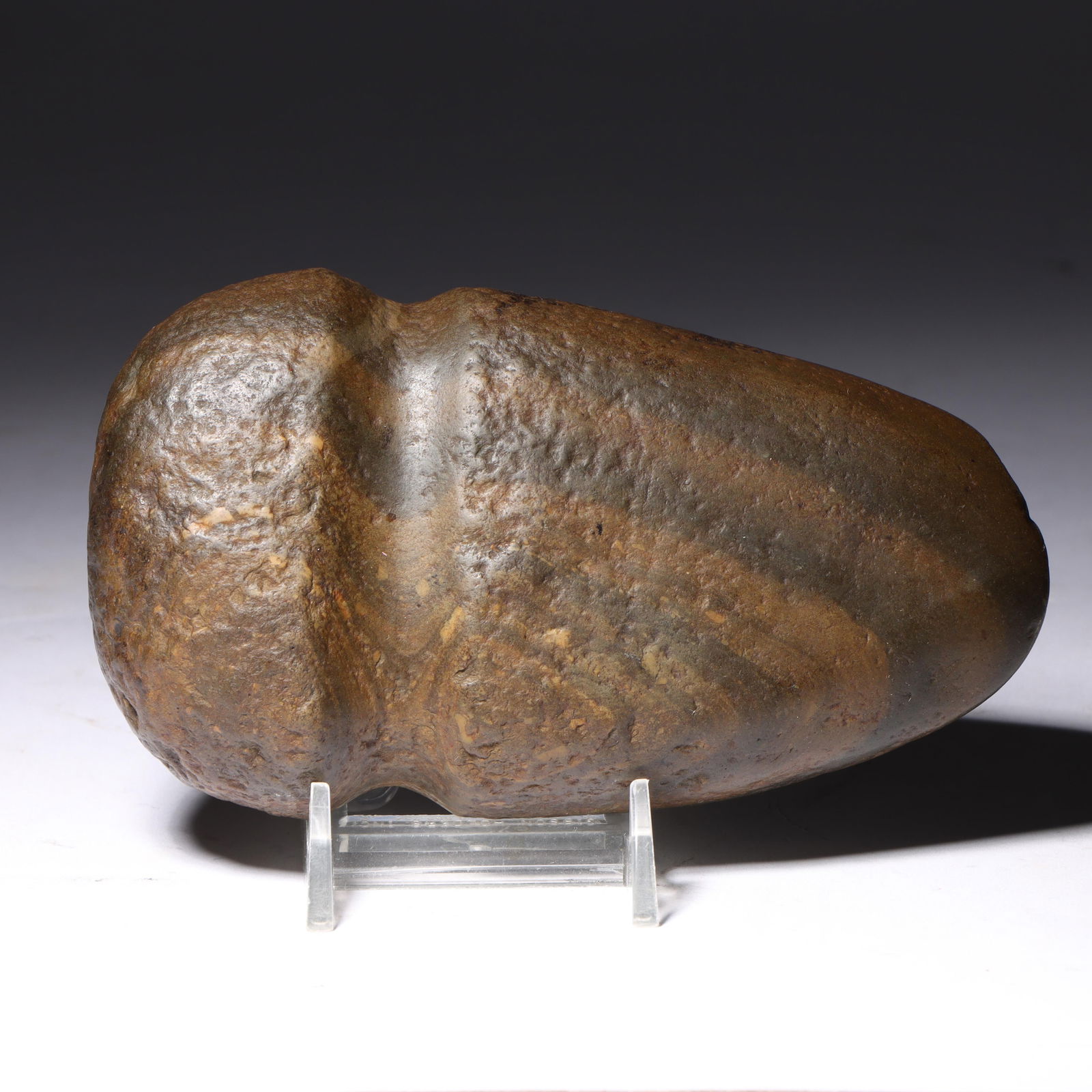 Native American Indigenous full groove banded hardstone ax artifact / relic. 5 3/4"H x 3 1/2"W (1 of 7)