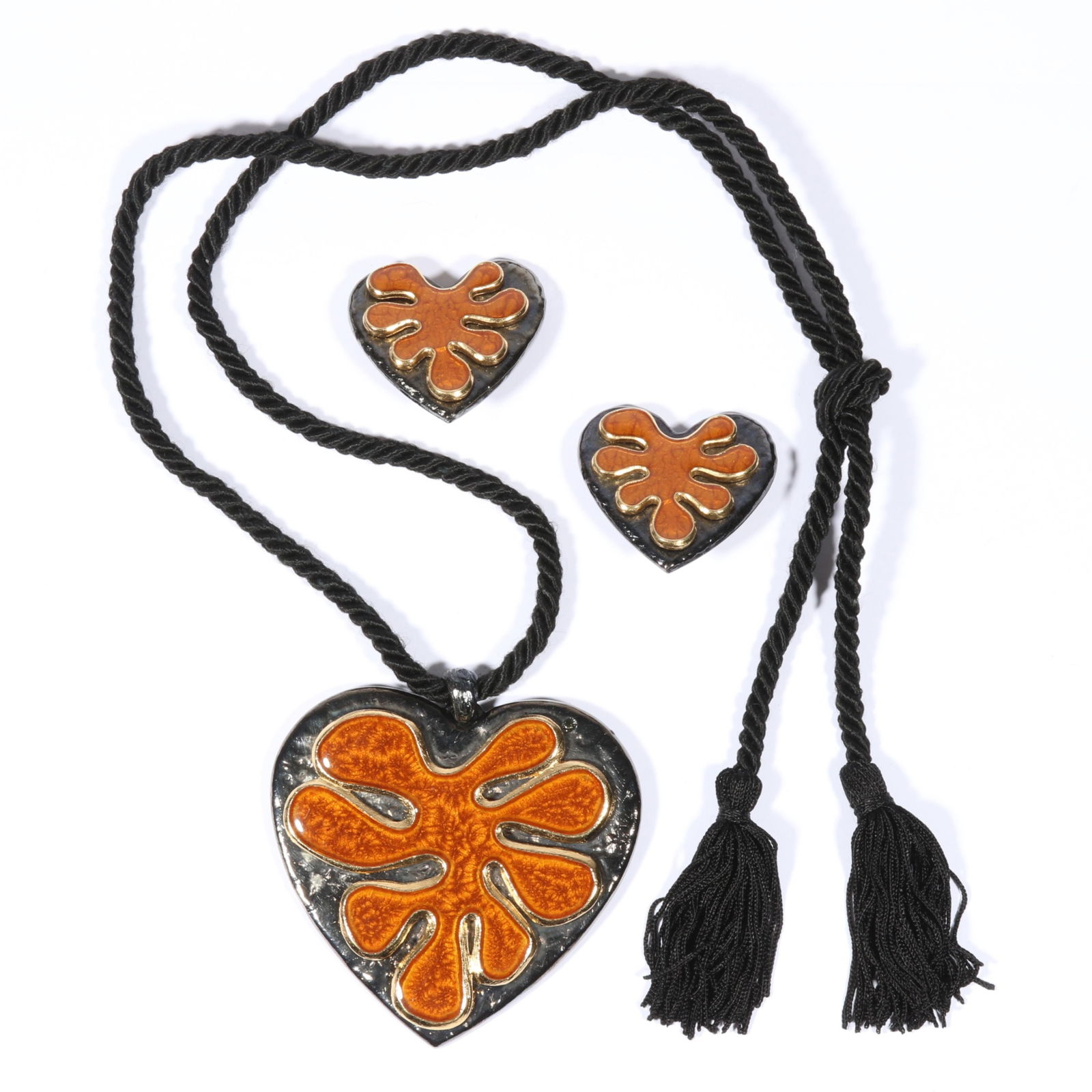 Yves Saint Laurent Robert Goossens limited edition 295/500 abstract monstera leaf pendant necklace (1 of 14)