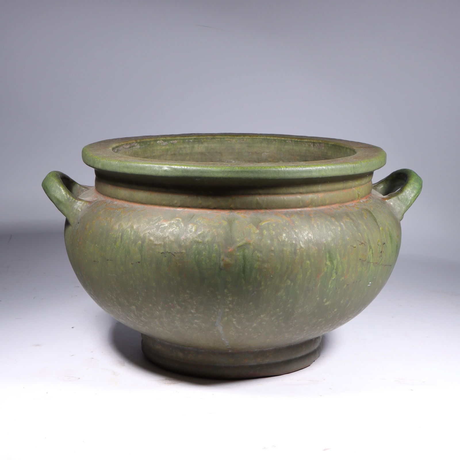 Roseville Pottery matte green jardiniere 9'H x 16 1/4'W (1 of 7)