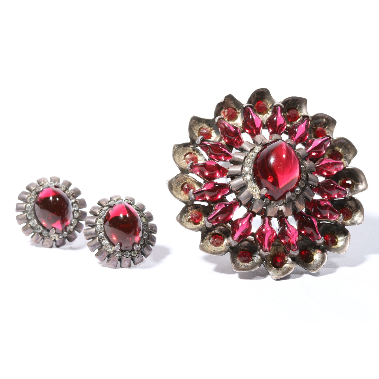 Eisenberg Original layered heavy dimensional sterling silver floral fur clip book piece with (1 of 20)