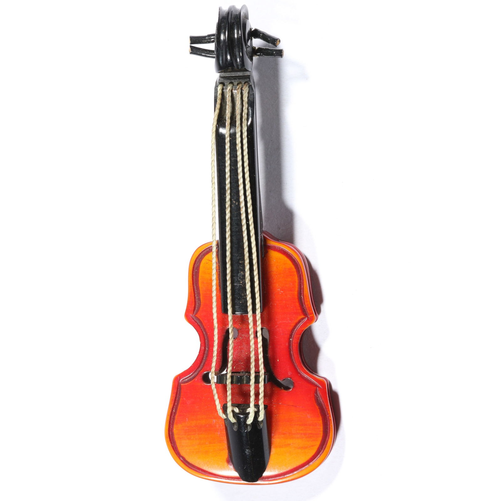 Vintage Bakelite figural violin brooch. 3 1/2'H x 1 1/4'W: Vintage Bakelite figural violin brooch. 3 1/2"H x 1 1/4"W