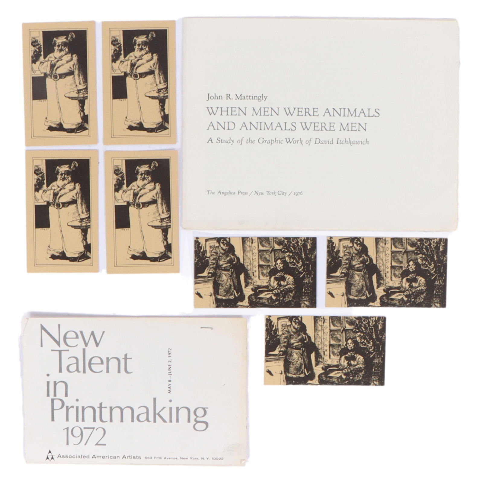 David Itchkawich, New York, Rhode Island (b. 1937), 7 small Christmas prints, 1977, and 2 exhibition (1 of 10)