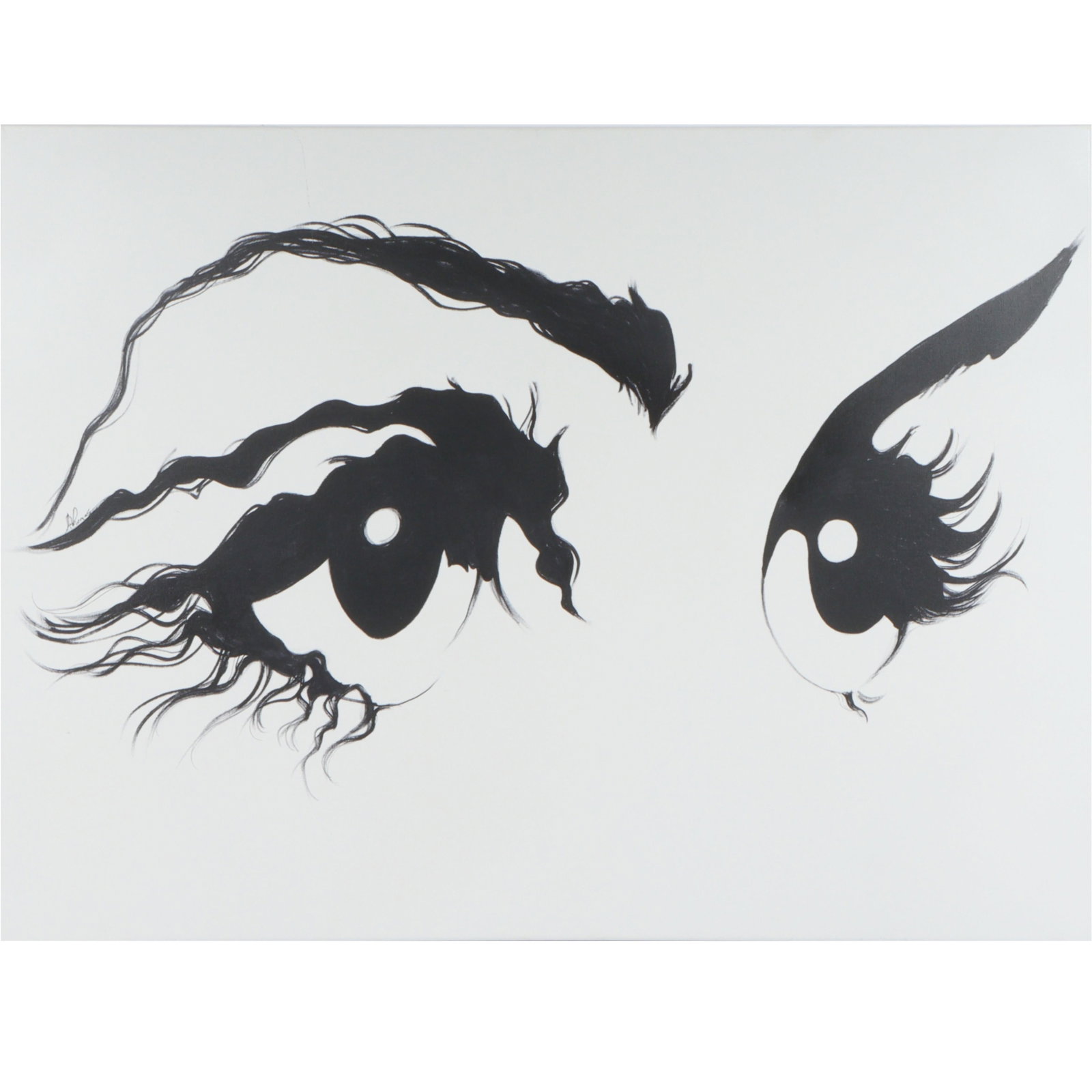 A. Thomas (21st century) Allure #17, female eyes closeup, oil on canvas, 2010 30"H x 40"W: A. Thomas (21st century) Allure #17, female eyes closeup, oil on canvas, 2010 Signed center left, signed and dated verso. 30"H x 40"W