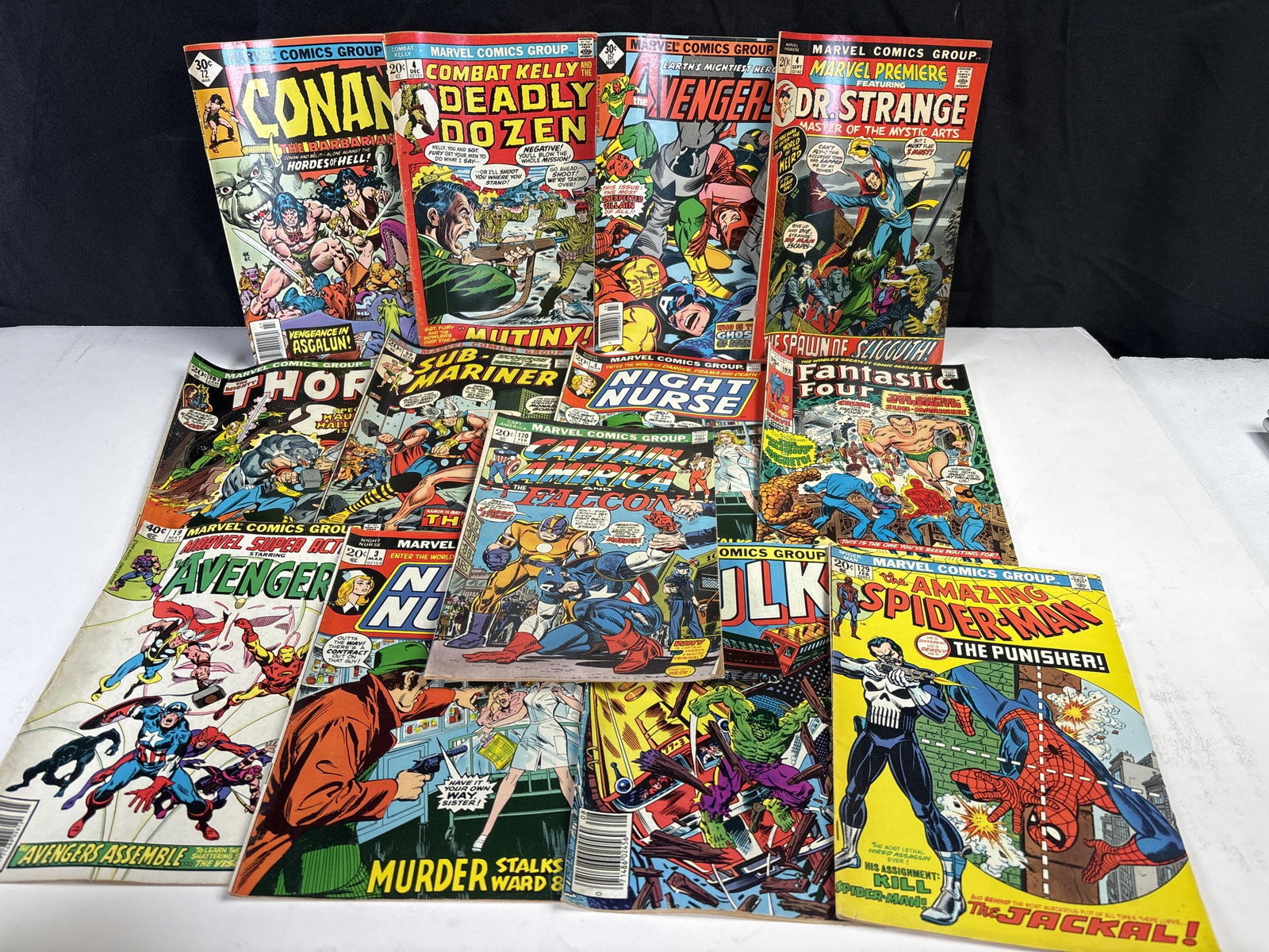 Lot of 13 vintage Marvel comic books, Spider-Man, Thor, Fantastic Four and more (1 of 8)