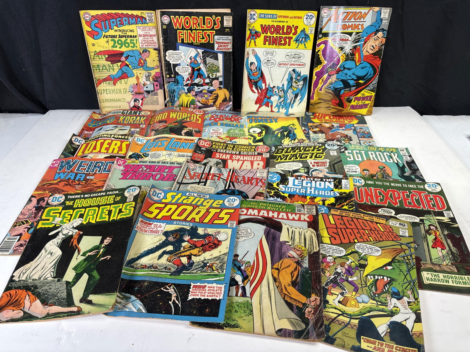 Lot of 23 vintage DC comic books, Superman, Legion of Superheroes, Tarzan and more (1 of 7)