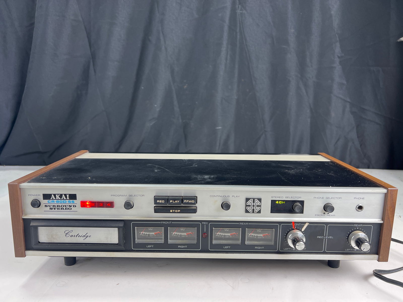 AKAI CR-80D-SS Surround Stereo 8-track tape recorder and player, powers on (1 of 6)
