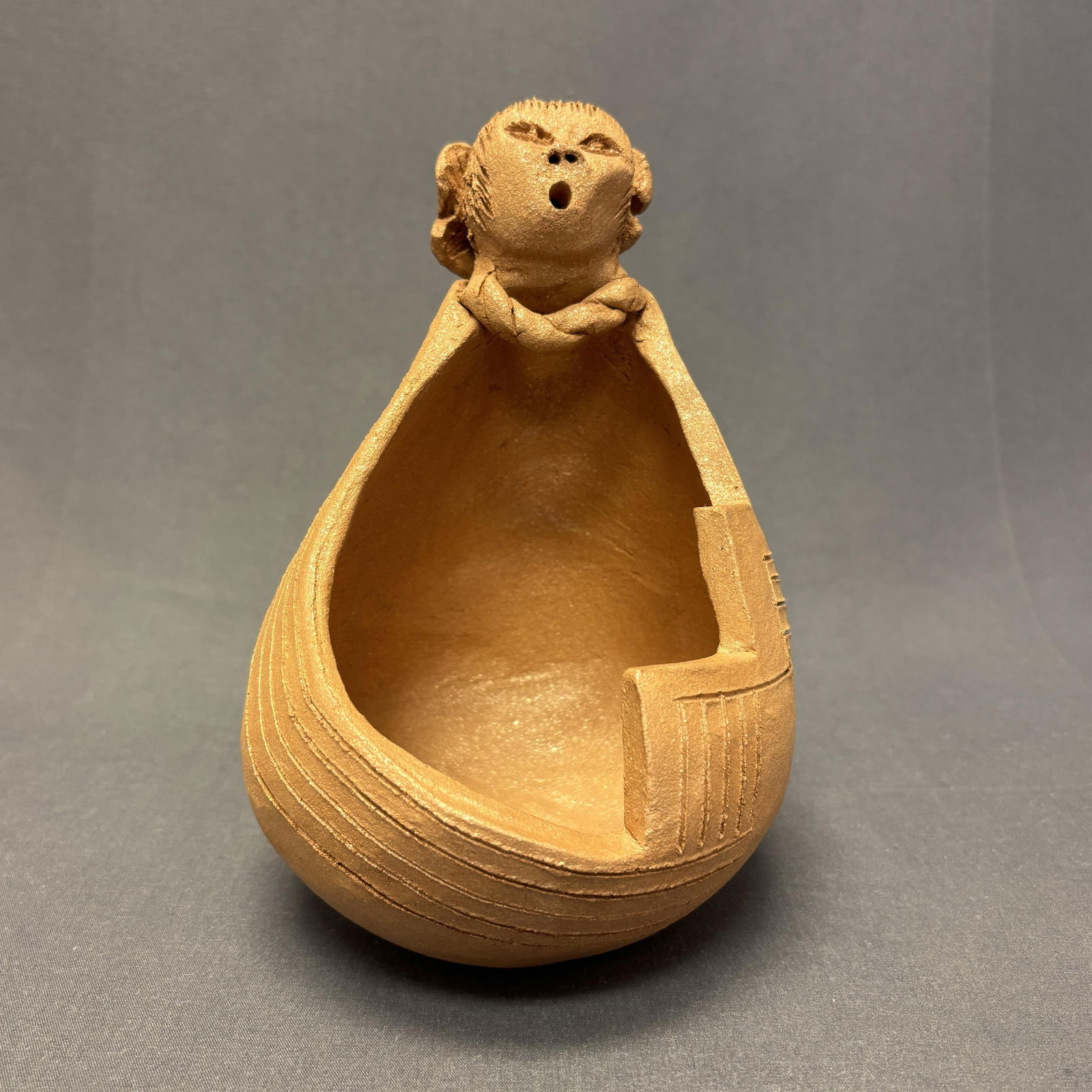 Authentic Taos Pueblo Micaceous Maiden Pot by Sharon Dry Flower Reyna Size: 7 1/2" high x 4 3/4" (1 of 9)