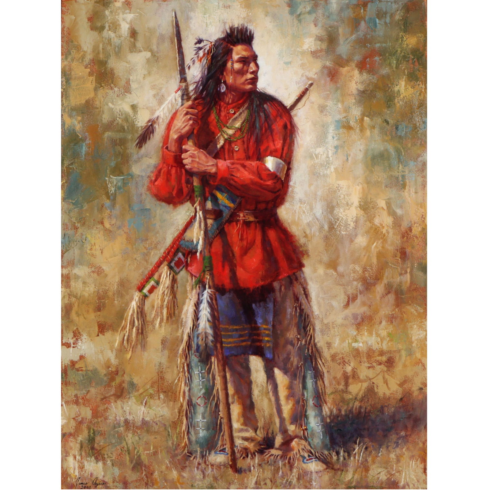 James Ayers, American (b. 1969), Courageous, 2008, oil on canvas, 47 1/2?H x 35 1/2?W (sight), 63 (1 of 12)