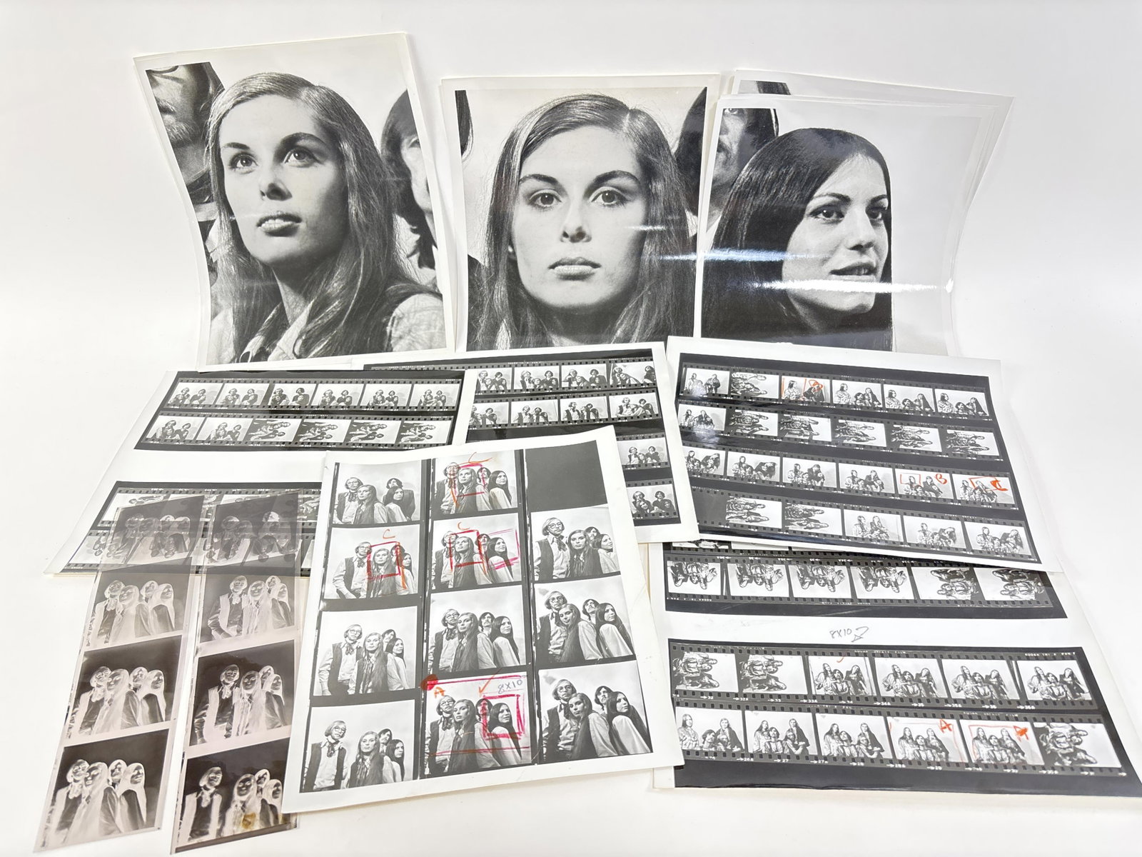 Lot of promotional photographs, contact sheets and negatives of short-lived American pop group: Lot of promotional photographs, contact sheets and negatives of short-lived American pop group Euphoria with Wendy and Roger Penny, Connie de Nave Public Relations Provenance: Connie DeNave Estate