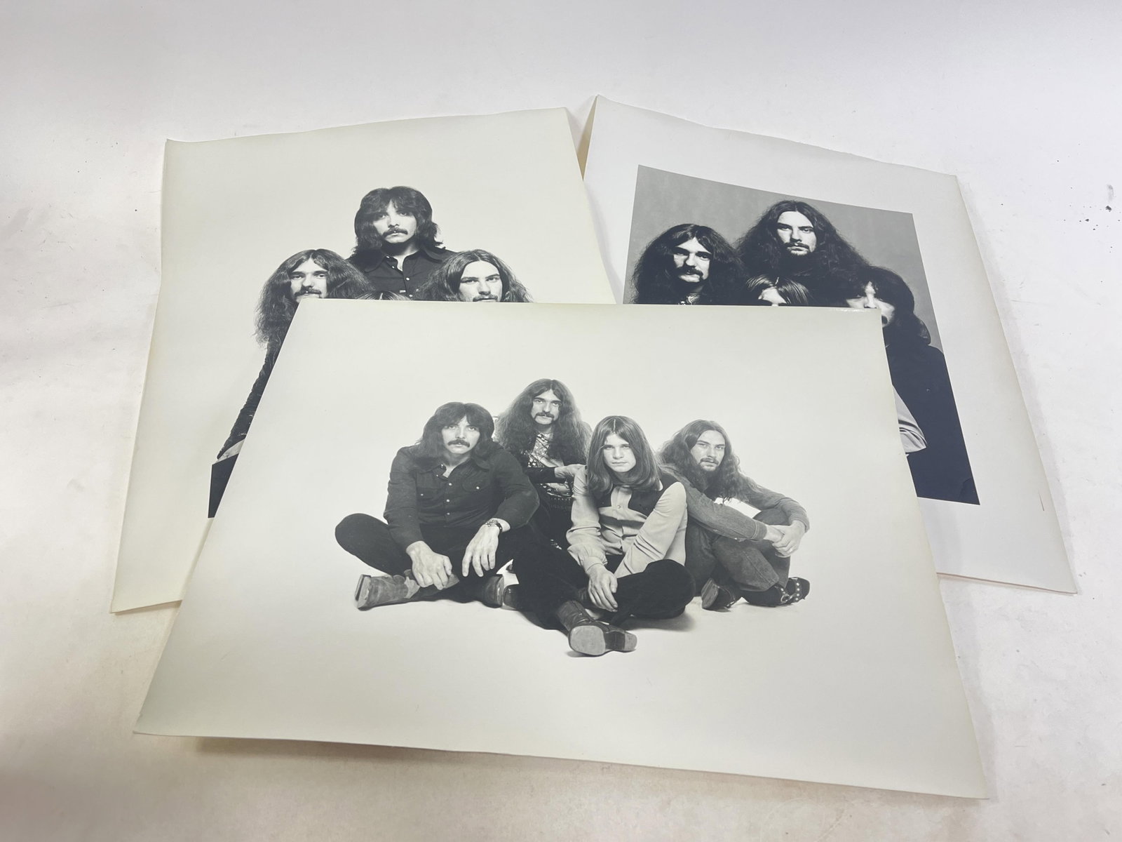 Three rare/unseen Black Sabbath photos, Ozzy Osbourne, Geezer Butler, Tony Iommi, Bill Ward,: Three rare/unseen Black Sabbath photos, Ozzy Osbourne, Geezer Butler, Tony Iommi, Bill Ward Provenance: Connie DeNave Estate