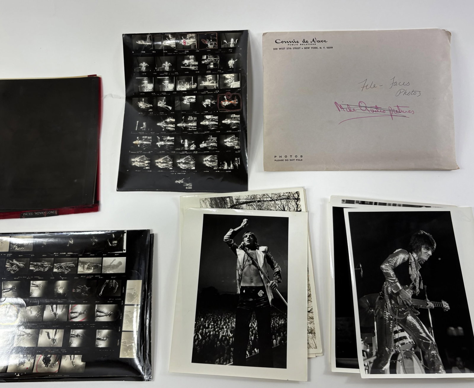 Faces Rod Stewart photos contact sheets and press materials Provenance from Connie DeNave Estate: Faces Rod Stewart photos contact sheets and press materials Provenance from Connie DeNave Estate