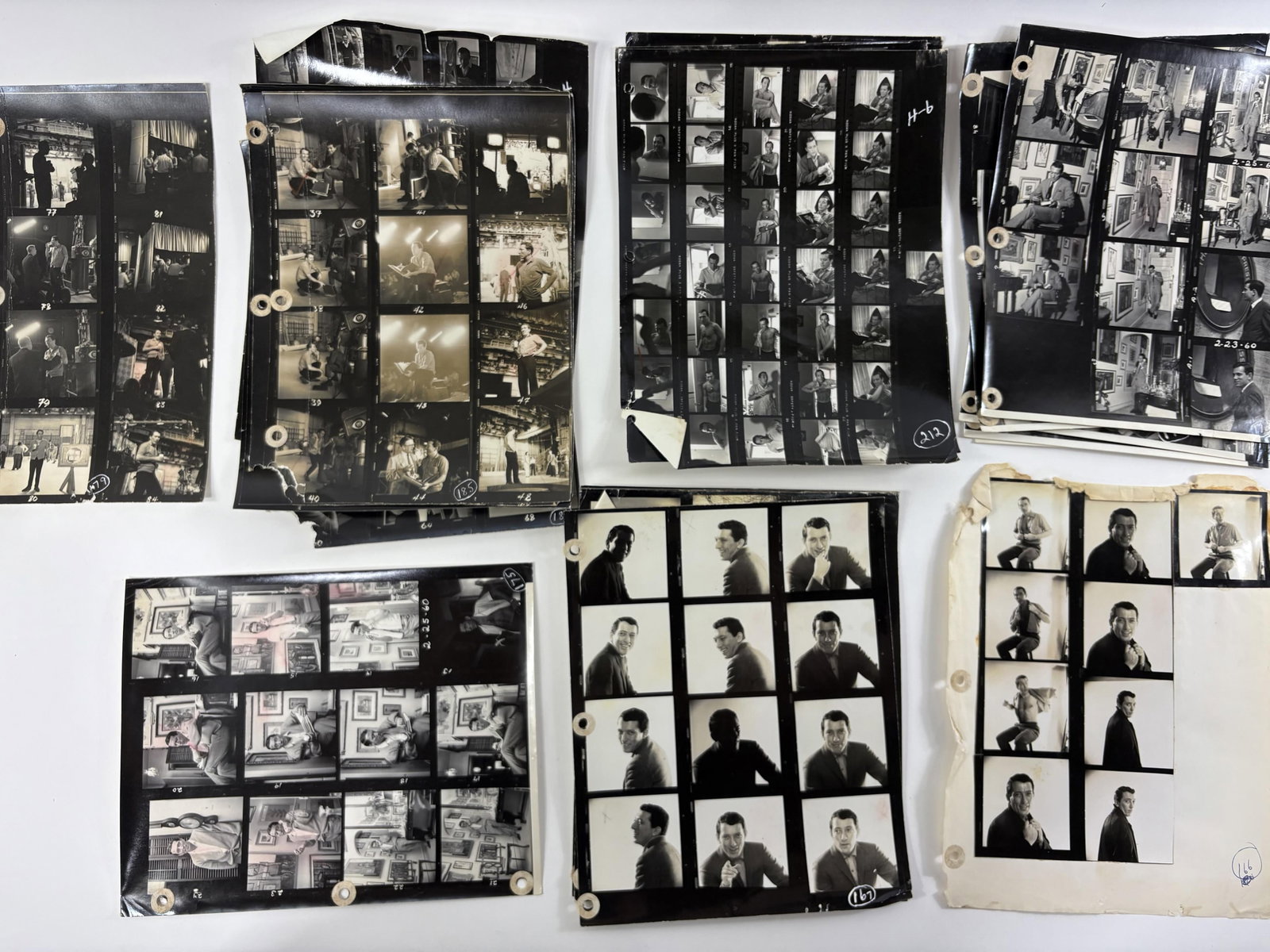 Box Opportunity lot of Andy Williams Contact Sheets Provenance Connie DeNave Estate: Box Opportunity lot of Andy Williams Contact Sheets Provenance Connie DeNave Estate