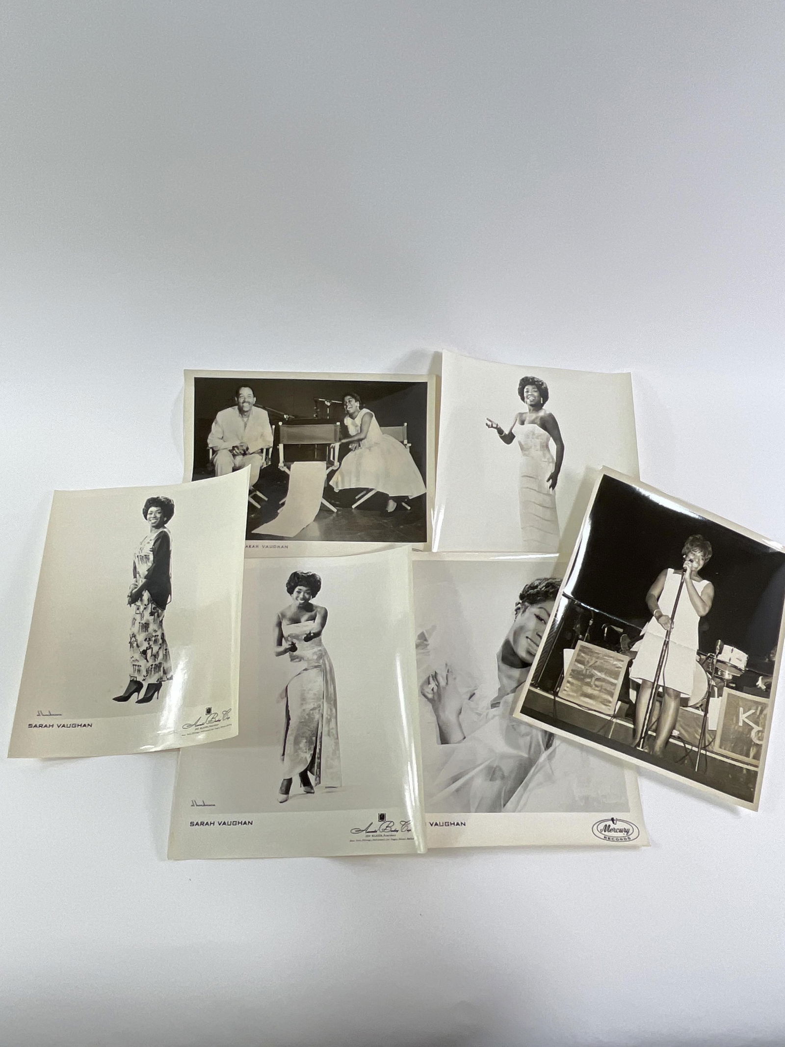 Vintage promotional photos of Sarah Vaughan, with text included for a few, Provenance: Connie DeNave: Vintage promotional photos of Sarah Vaughan, with text included for a few Provenance: Connie DeNave Estate