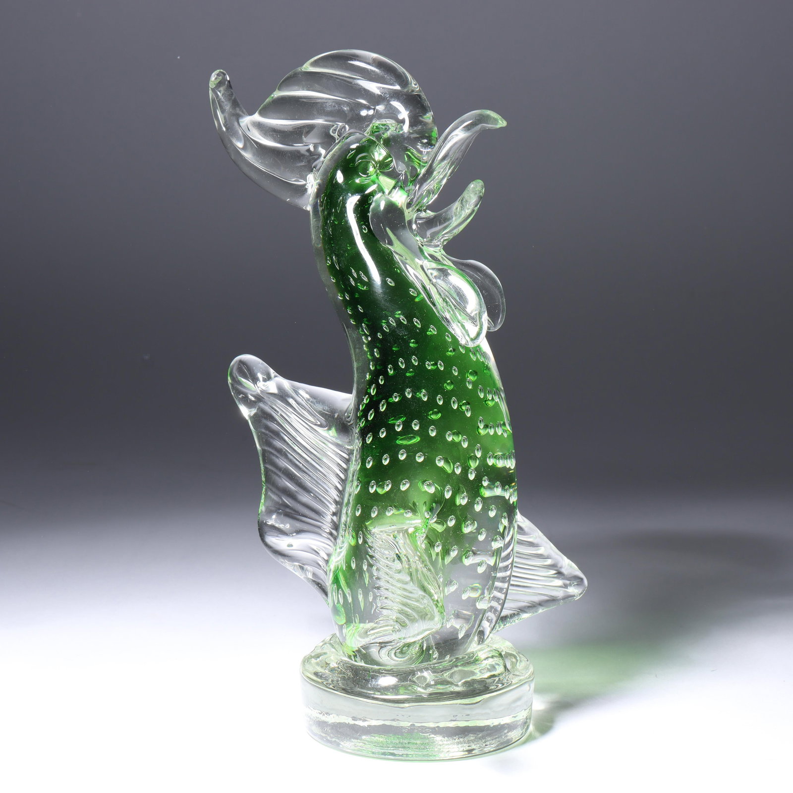 Murano glass Rooster 8 3/4"H x 4 1/4"W x 5"D: Murano glass Rooster Unsigned. Collection of Peter Pelzel. Provenance: Richard Birt, purchased by the owner. 8 3/4"H x 4 1/4"W x 5"D