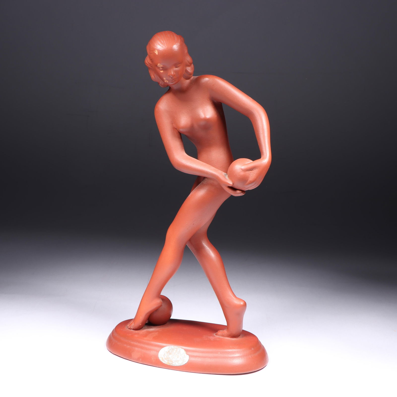 Austrian Goldscheider Pottery Figurine 9"H x 5"W (1 of 12)