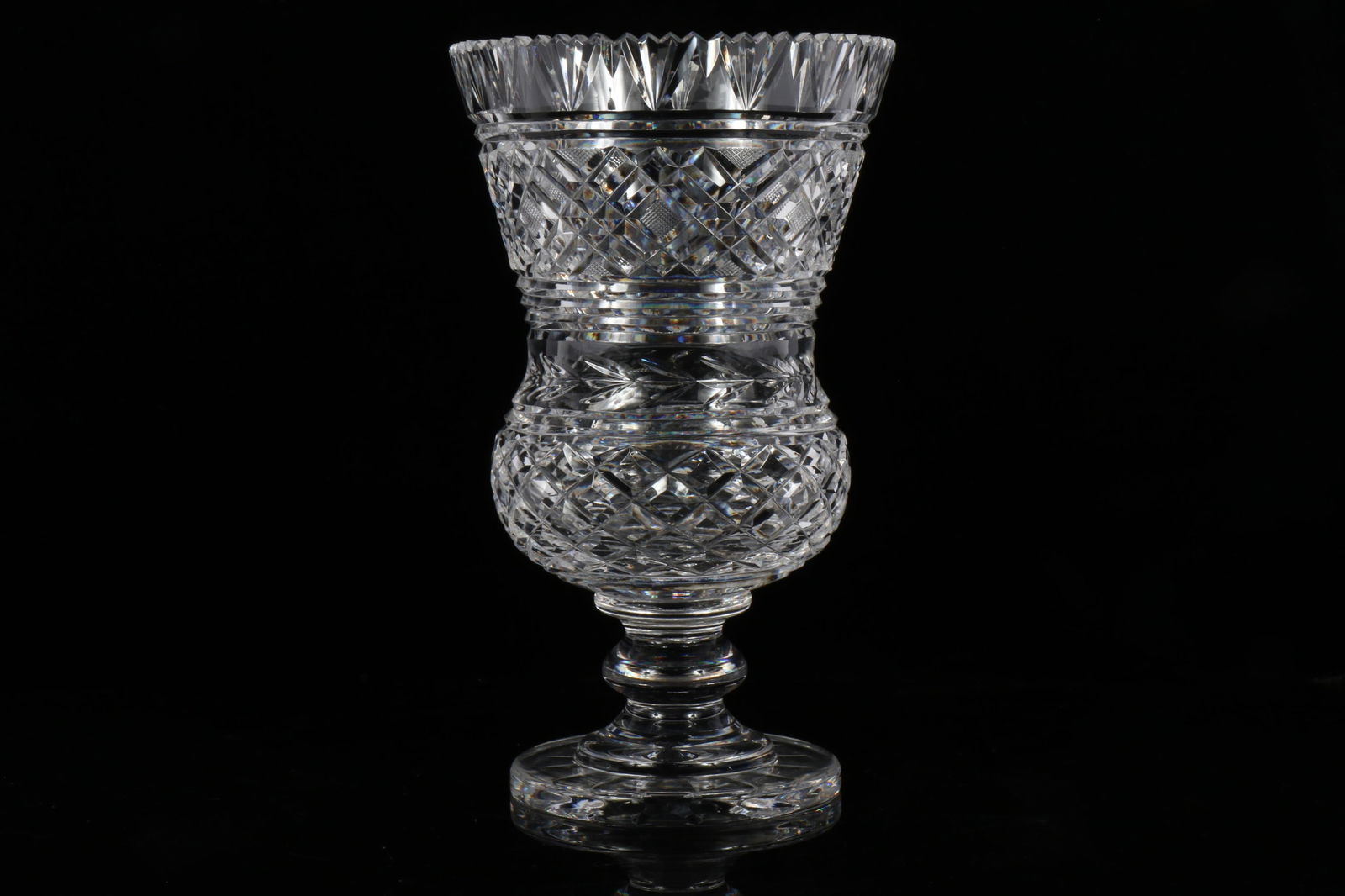 Waterford Crystal thistle form footed vase 10?H x 6?Diam. (1 of 7)