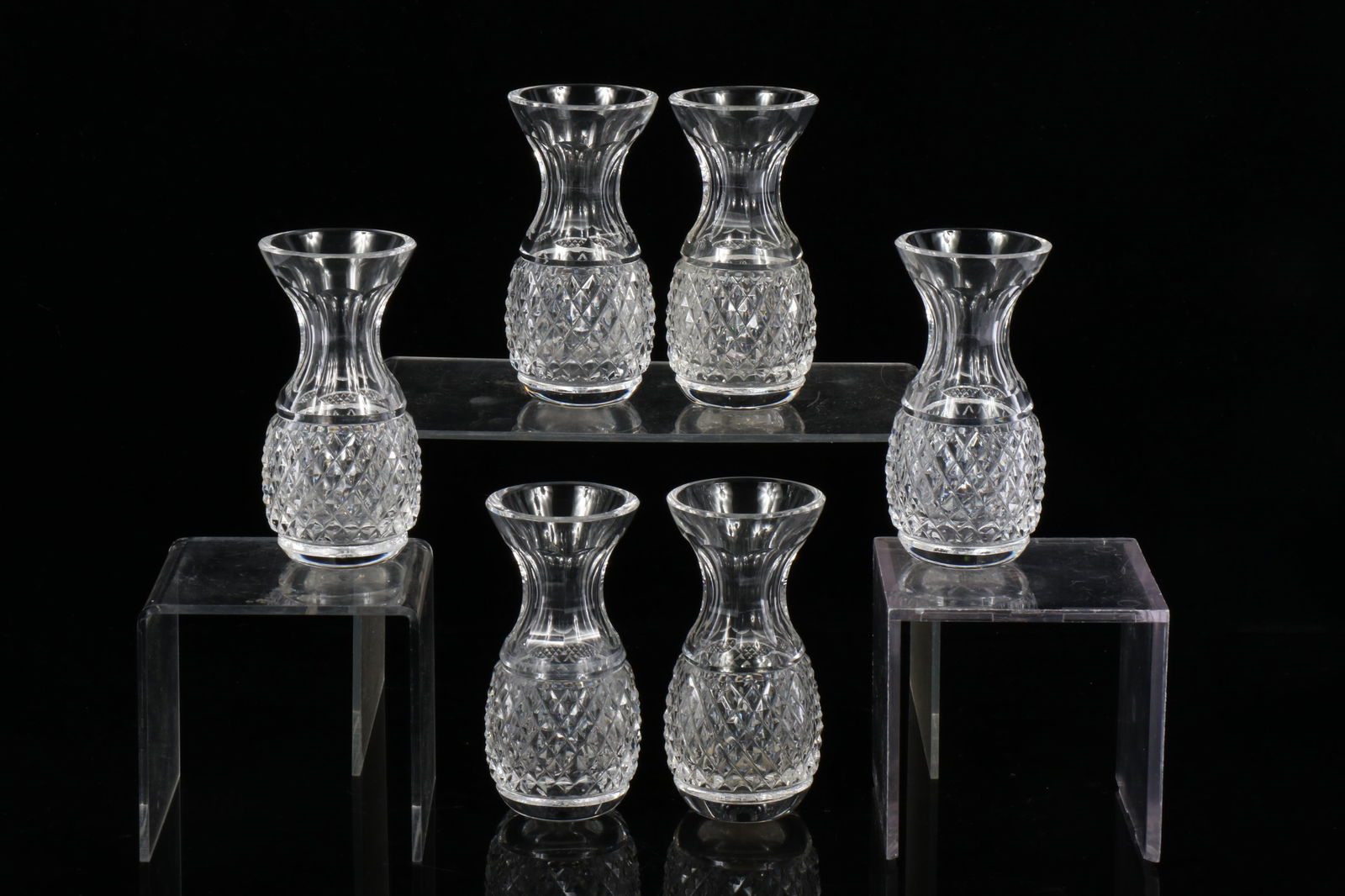 Waterford Crystal bud vase 6pc set 3 3/4? H X 1 3/4? Diam. (1 of 8)