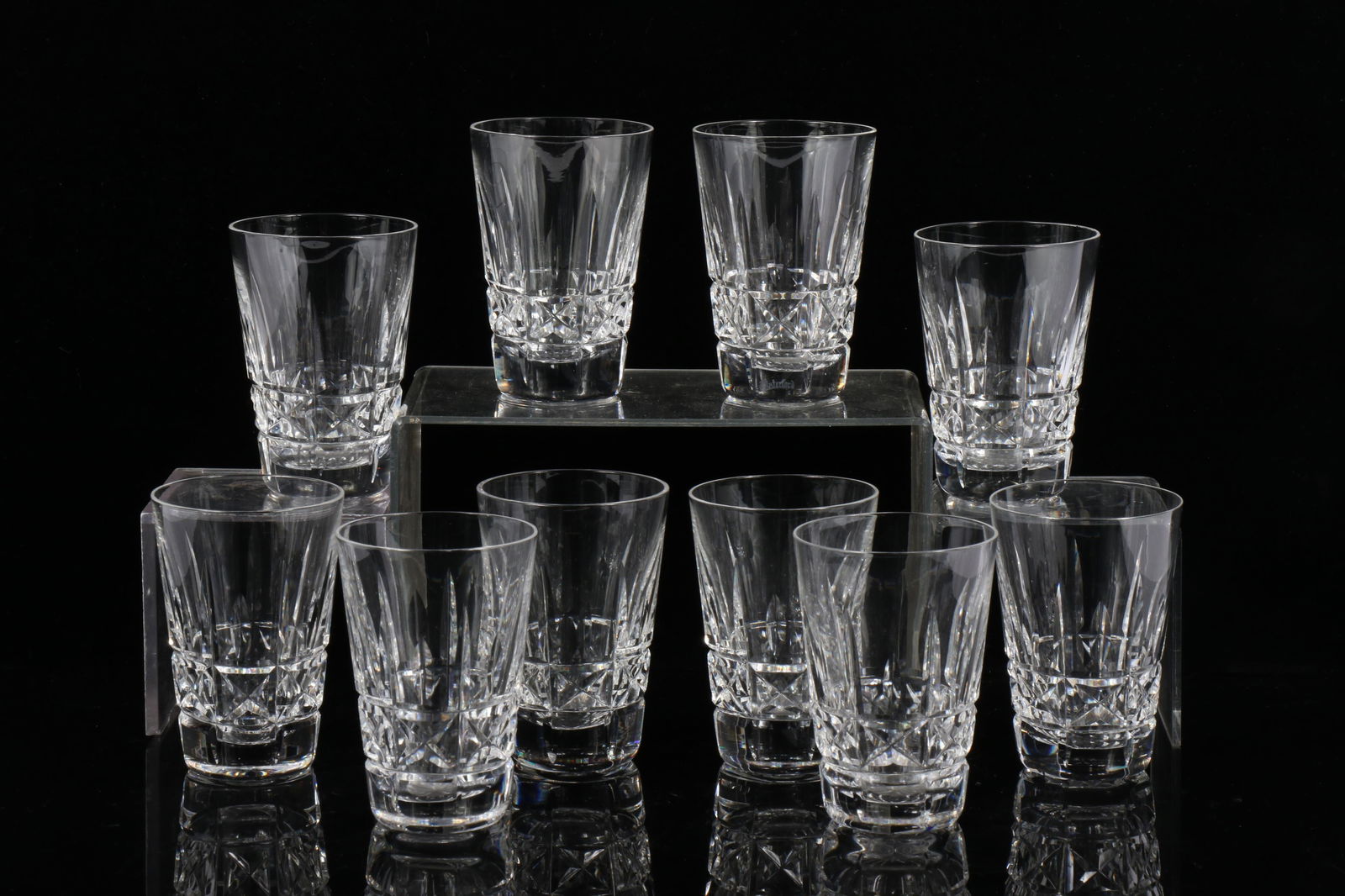 Waterford Crystal Kylemore flat tumbler glasses, 10pc set 3 1/2? H X 2 1/2? Diam. (1 of 5)