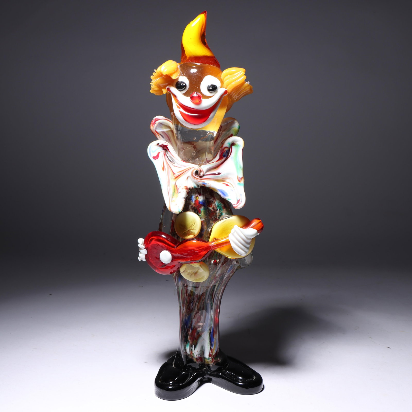 Large Murano 15.5 inch art glass clown figure. 15 1/2"H x 5 1/4"W: Large Murano 15.5 inch art glass clown figure. 15 1/2"H x 5 1/4"W