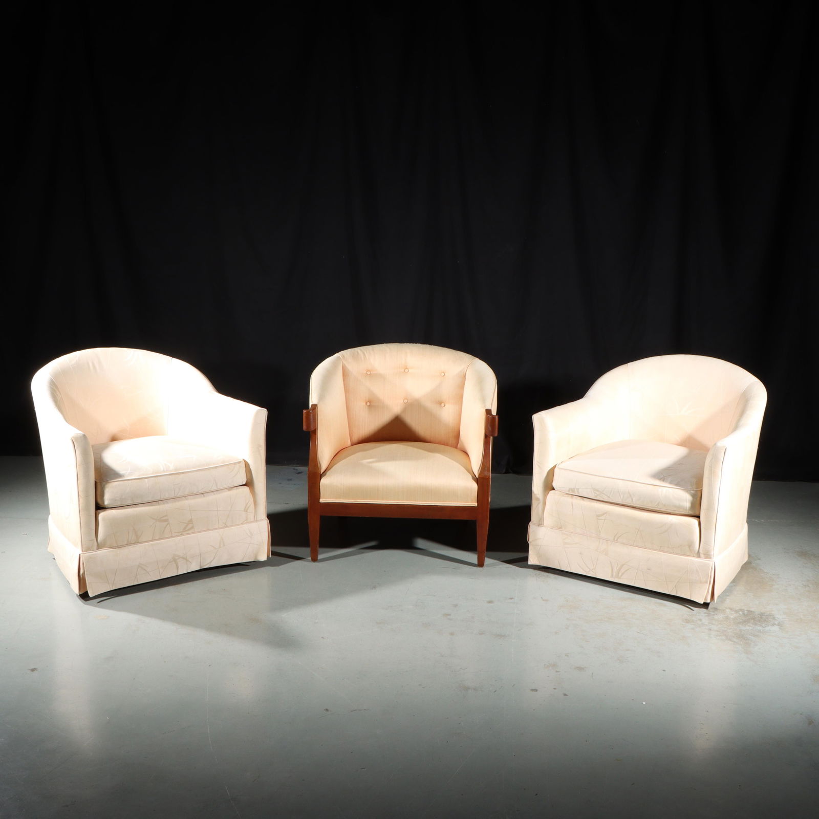 Three MCM Baker Furniture lounge chairs ca.1950s, one Winsor White & William Millington Occasional (1 of 15)