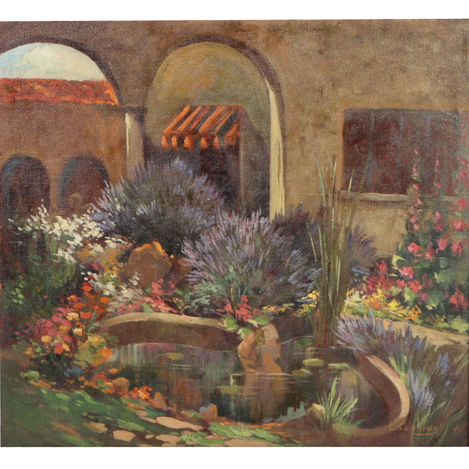 Louise H Grossett Cunningham, California (1881 - 1983), Taos, New Mexico, oil on canvas, 19 1/4?H x (1 of 10)