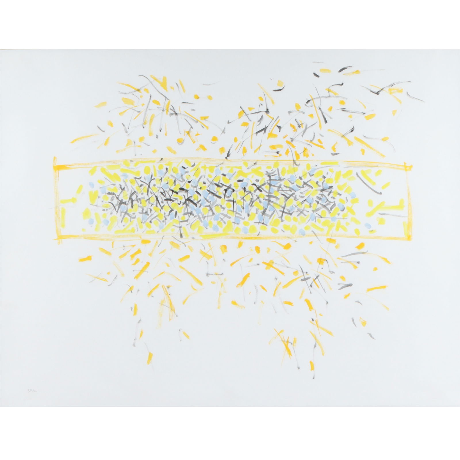 Andrew A. Bucci Jr., Mississippi / American (1922-2014), Boxed View, 1995, mixed media / oil on: Andrew A. Bucci Jr. Mississippi / American (1922-2014) Boxed View, 1995 mixed media / oil on paper Signed lower left. Biography from the Archives of askART: A native of Vicksburg, Mississippi, Andrew