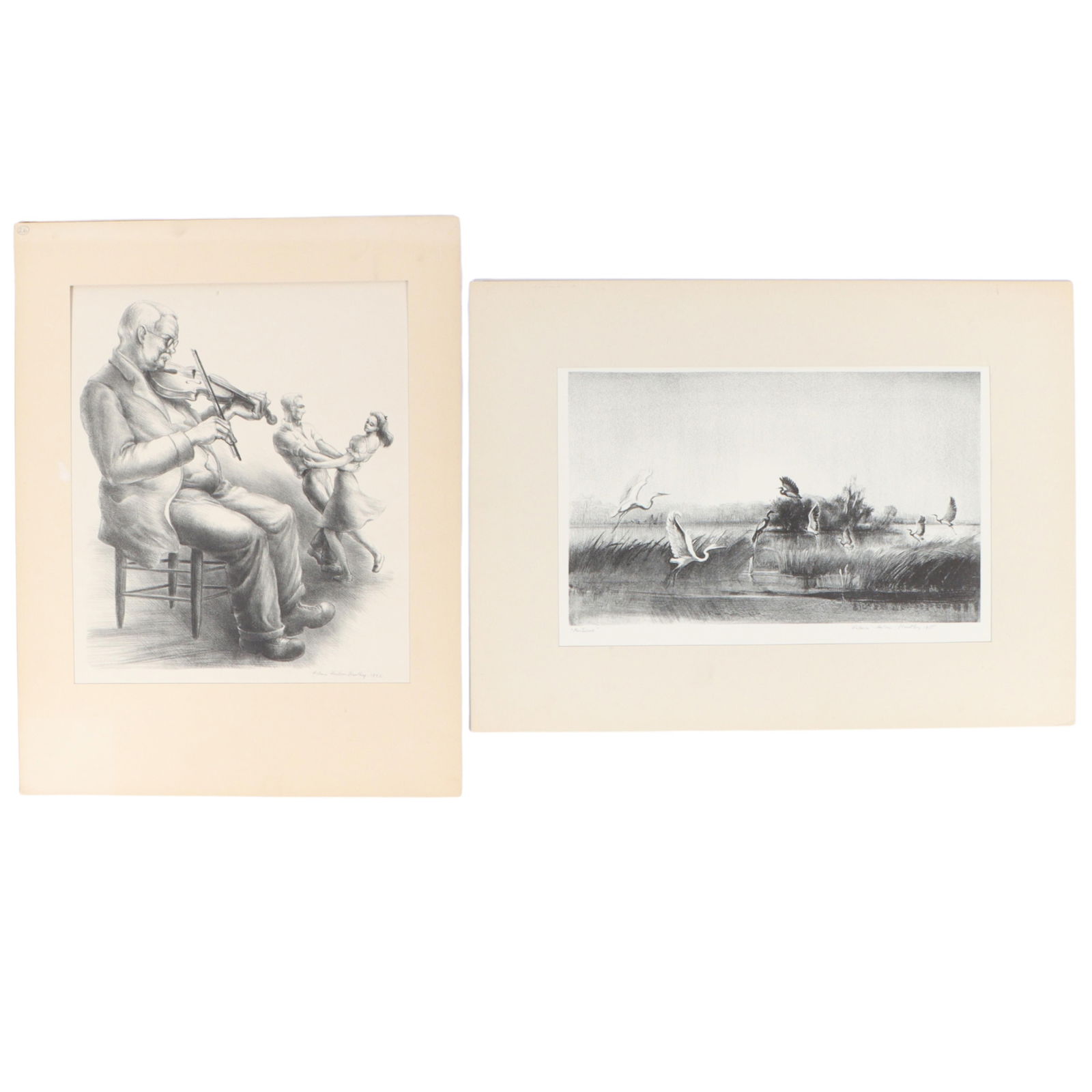 Victoria Ebbels Hutson Huntley, American (1900 - 1971), The Old Fiddler Dreams, 1943 / Nocturne, (1 of 19)