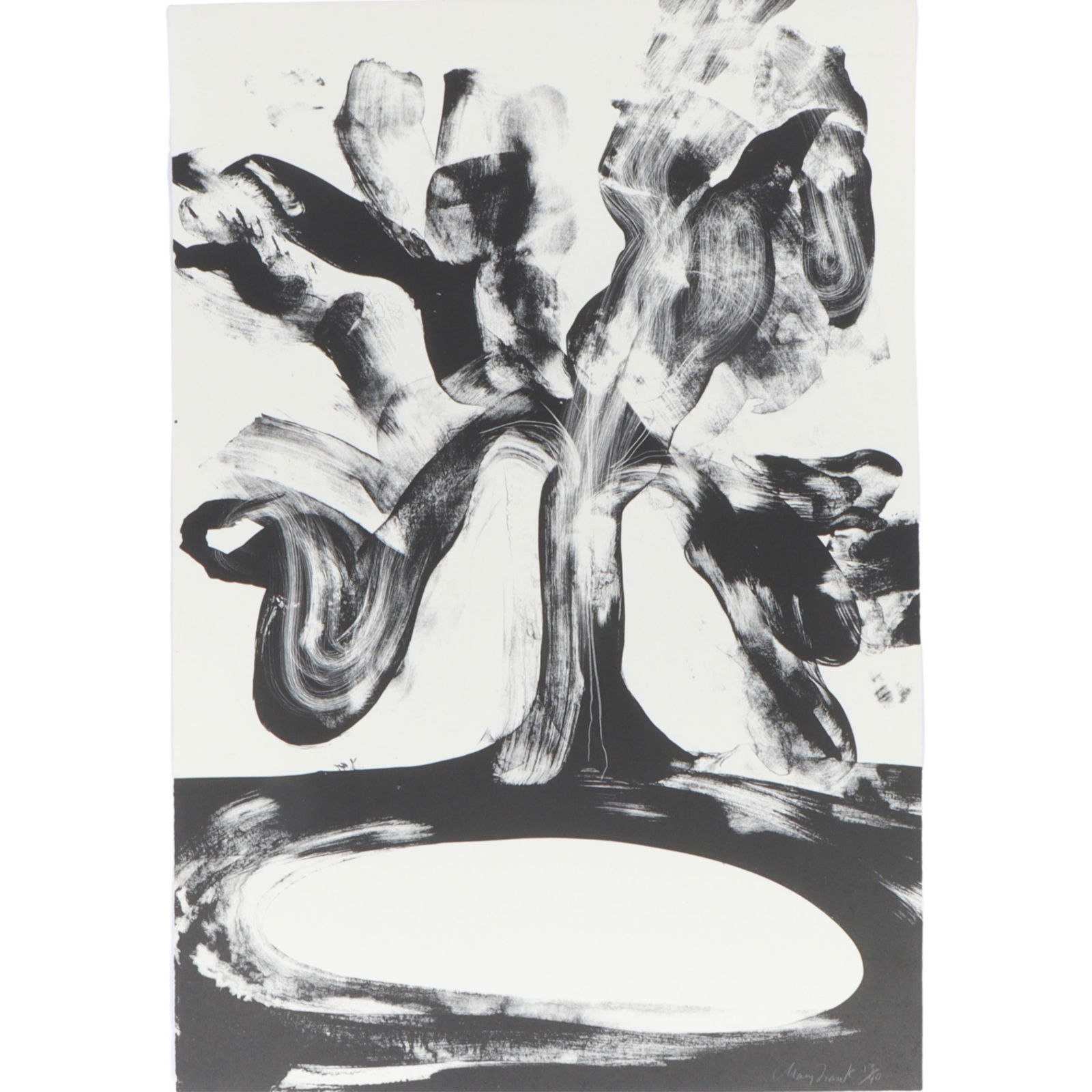 Mary Frank, British (b. 1933), abstract landscape, 1970, lithograph, 28"H x 19"W (1 of 12)