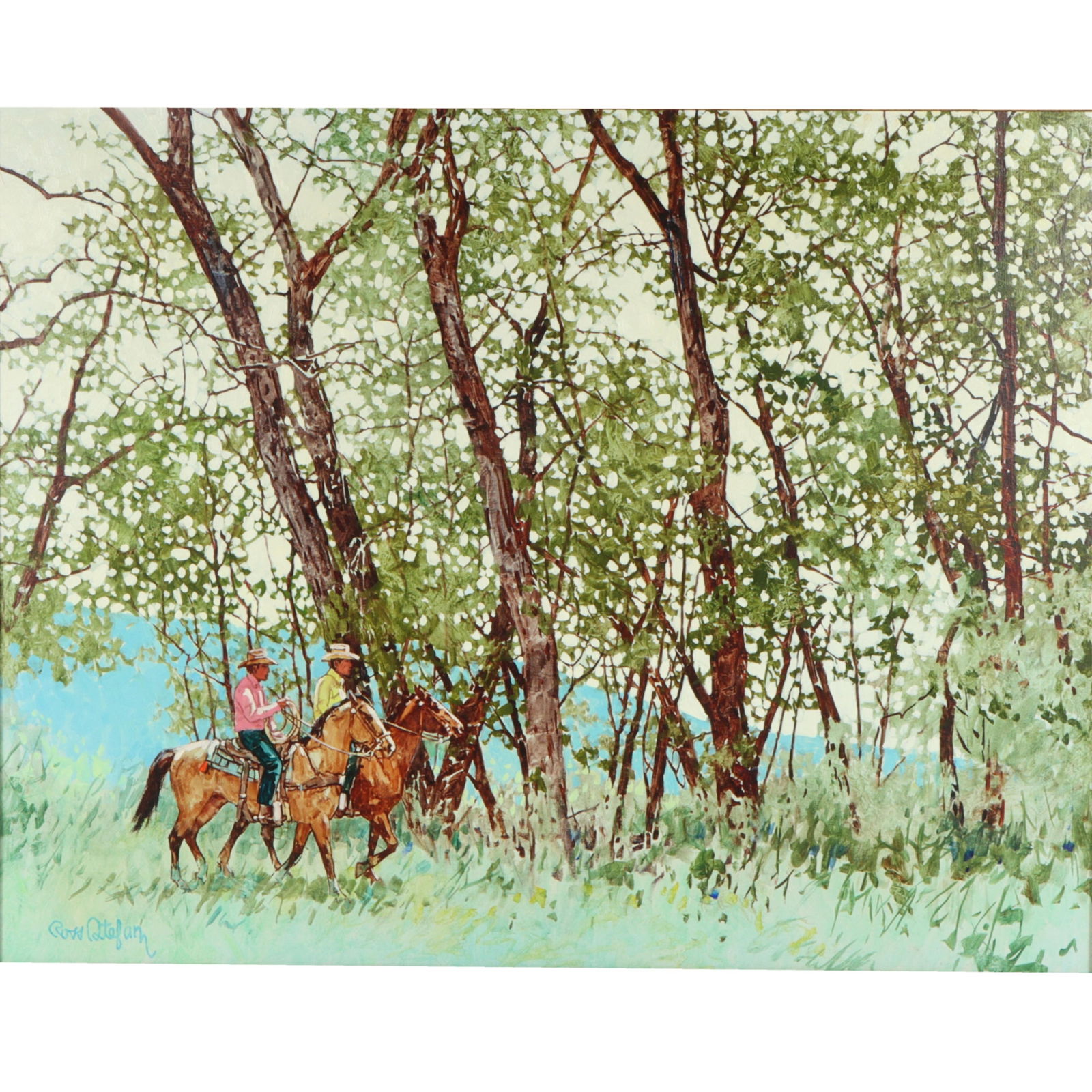 Ross Stefan, American (1934-1999), Along Rio Brazos, Tierra Amarilla, NM, oil on canvas, 21 1/2?H x (1 of 11)