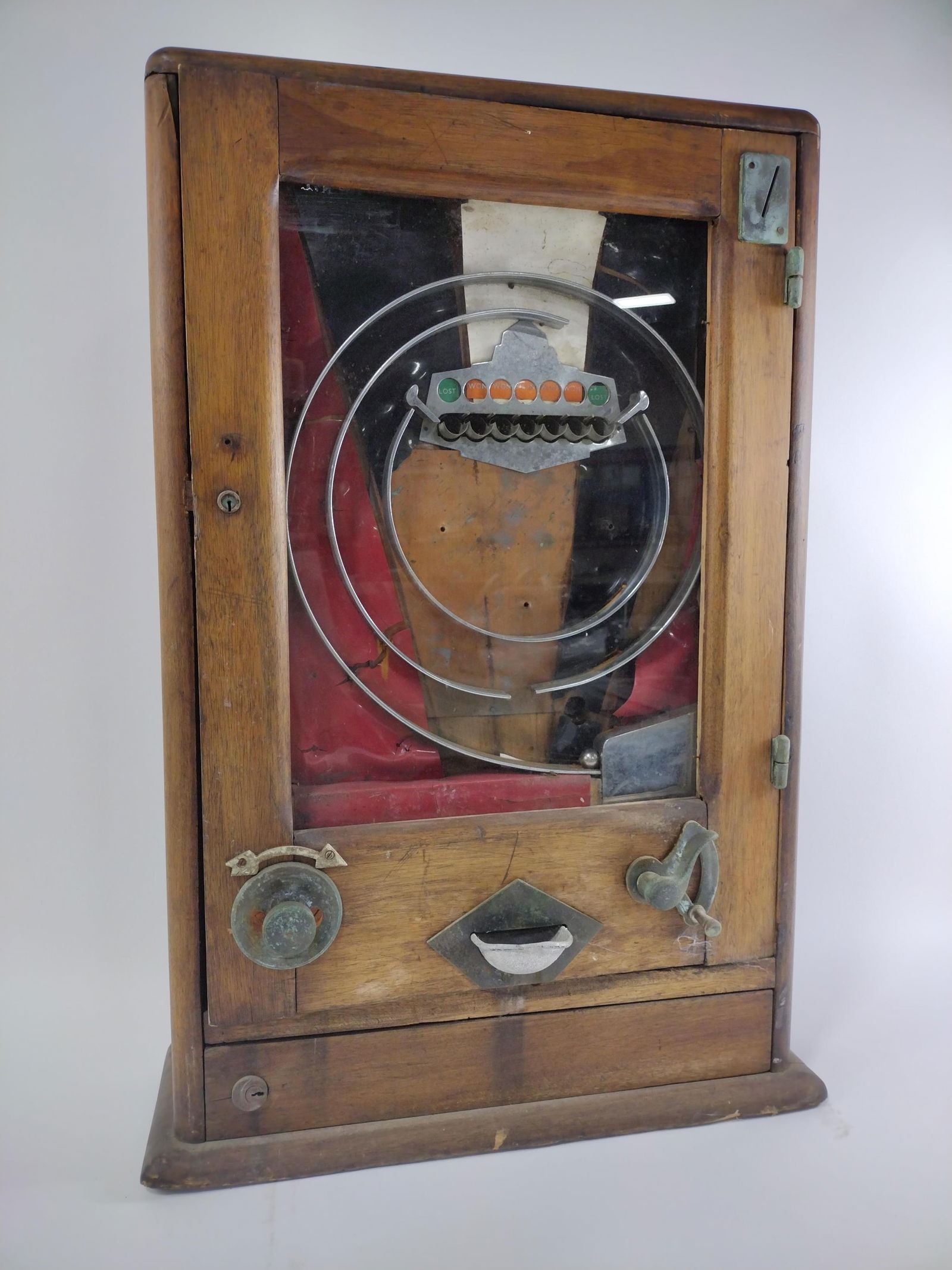Early 1900's Allwin De Luxe penny slot machine ball game 27.5" x 17" x 7" (1 of 5)