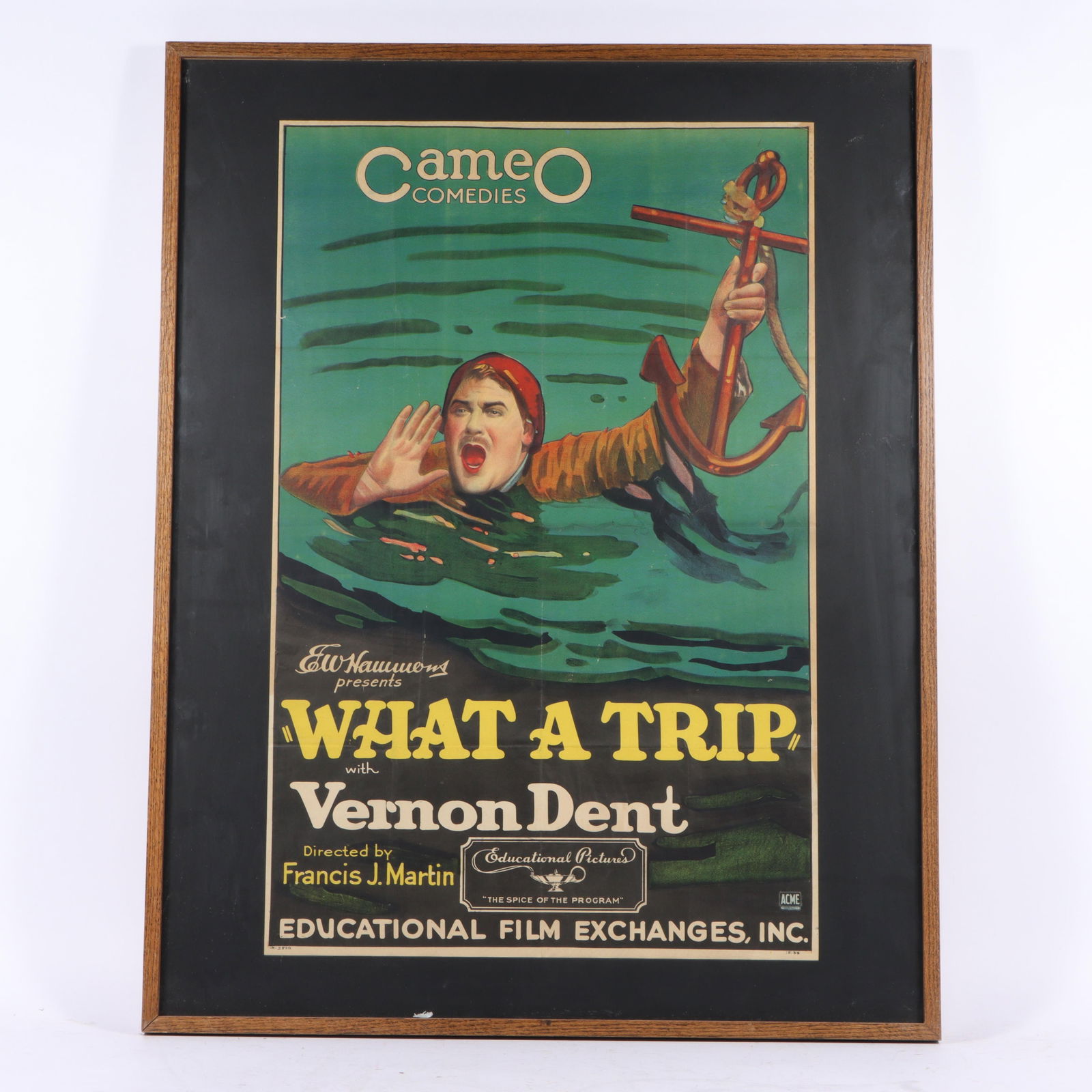 Poster for Francis J. Martin's Cameo Comedy, "What A Trip," January 13 1929. Starring Vernon Dent. (1 of 9)