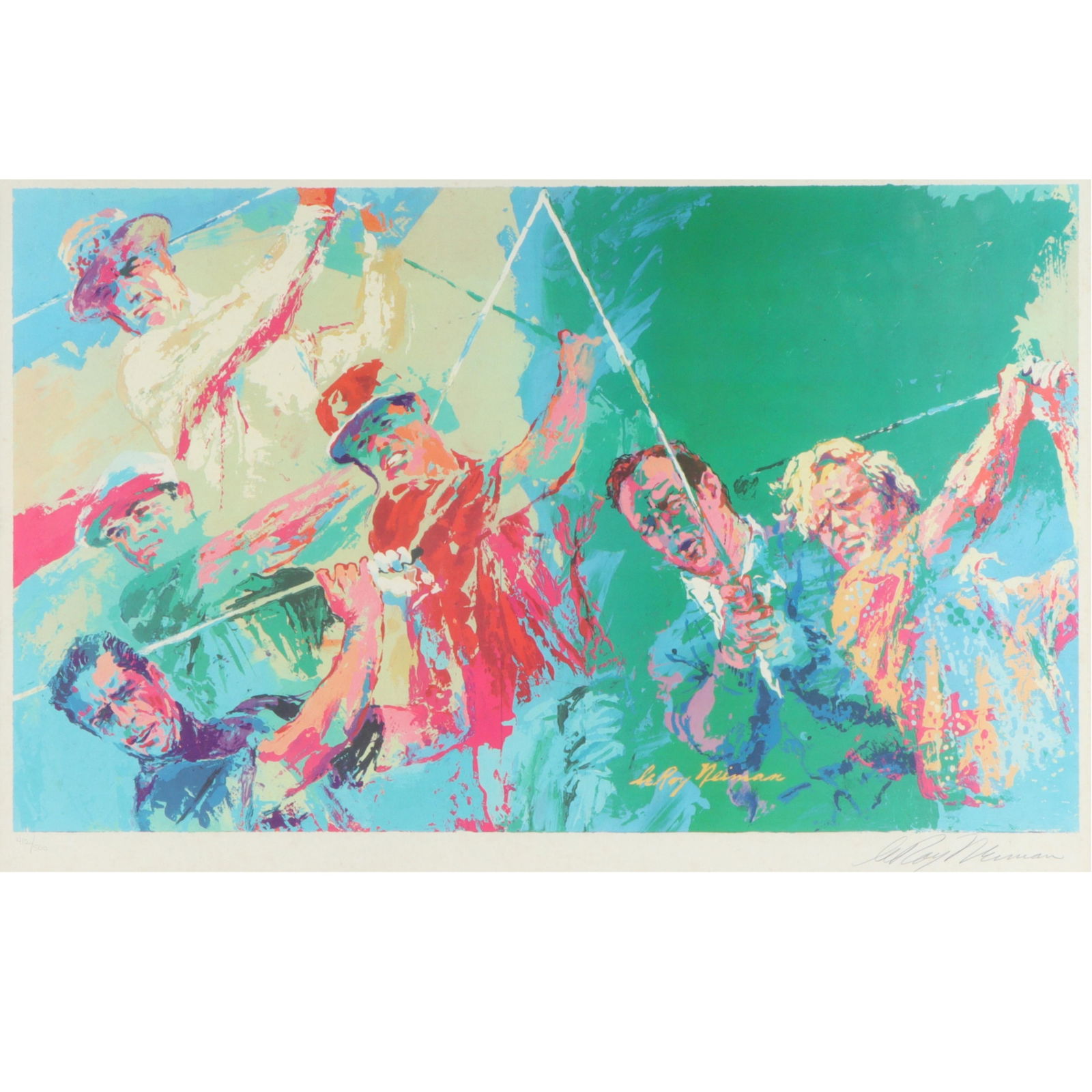 LeRoy Neiman, American (1921-2012), Legends of Golf, 1973, serigraph, 21 1/2"H x 32 1/4"W(sight), 30 (1 of 10)