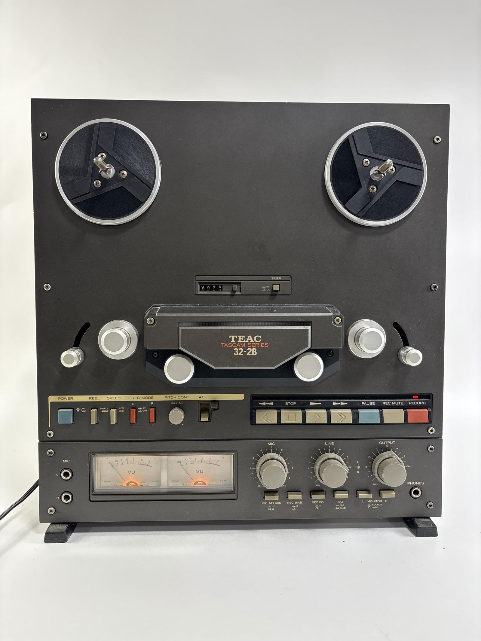 TEAC TASCAM 32-2B reel-to-reel tape deck, powers on and transport operates 17"W X 11"D X 18"H (1 of 6)