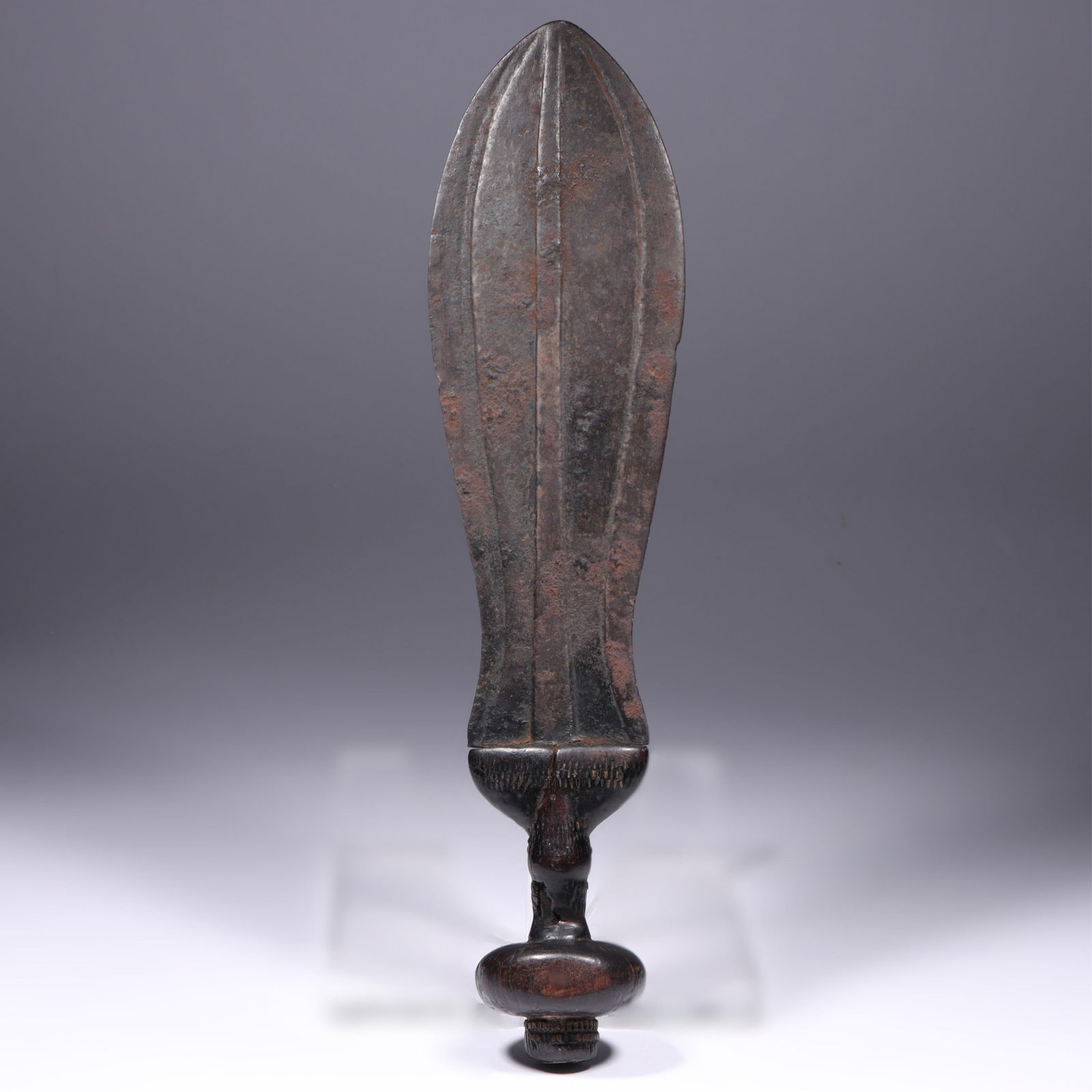 African Kuba Ikul ceremonial "peace" knife, Republic of Congo 13 1/2"H x 3 1/4"W (1 of 10)