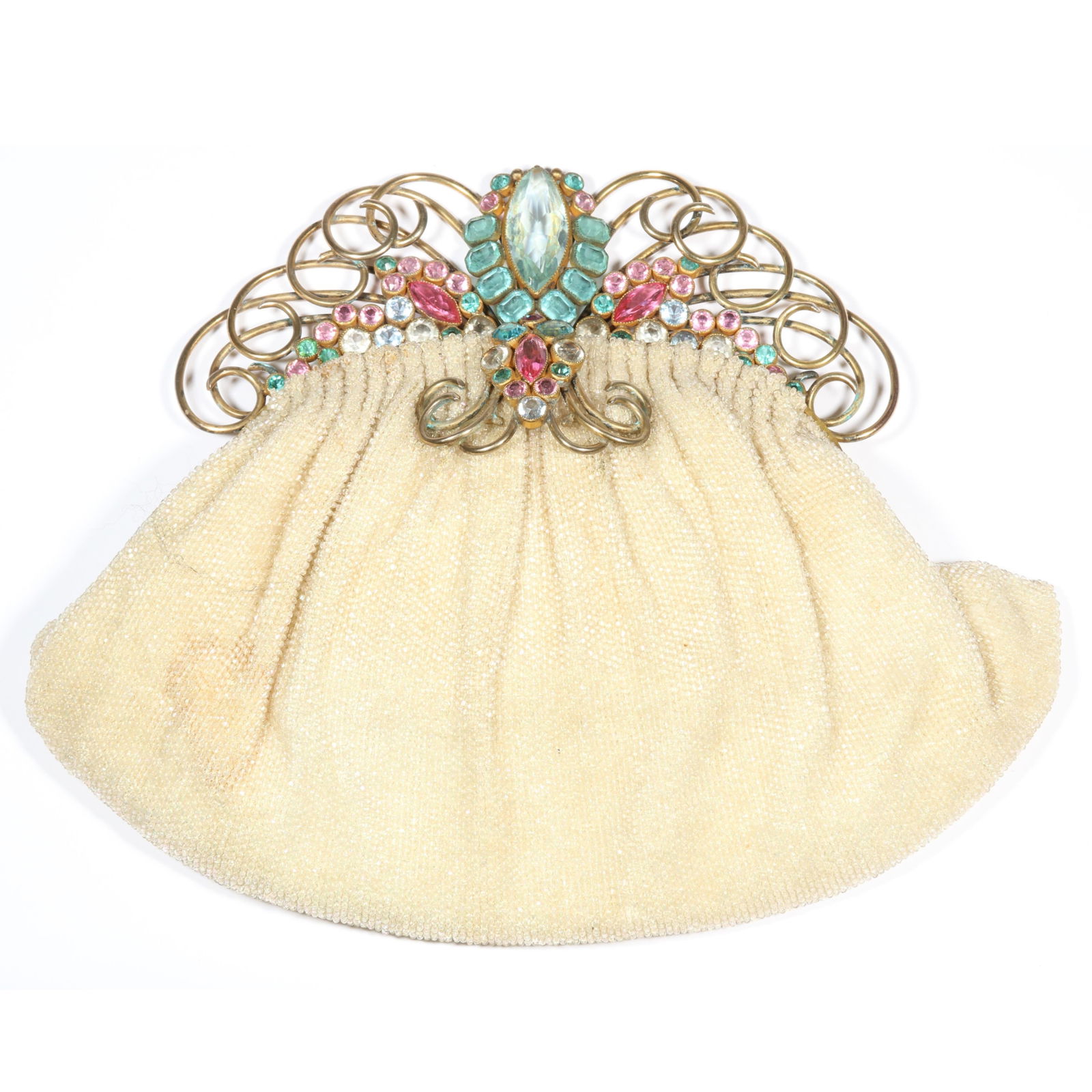 Bags by Josef 1930's beaded purse with fabulous jeweled frame including original mirror in case, and (1 of 14)