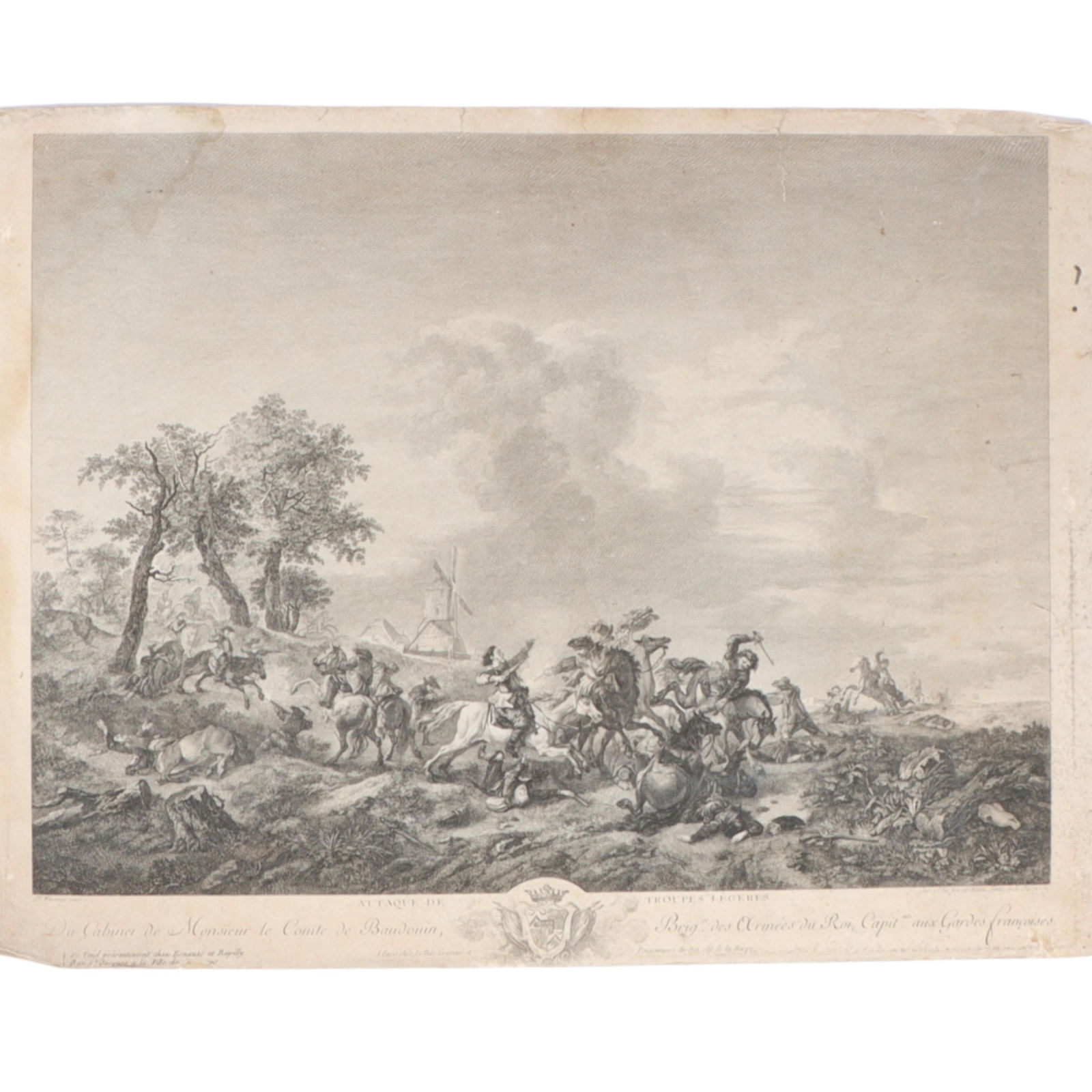 Pietro Antonio Martini, engraving after Philips Wouwerman, Dutch (1619-1668), 1774, Equestrian fight (1 of 19)
