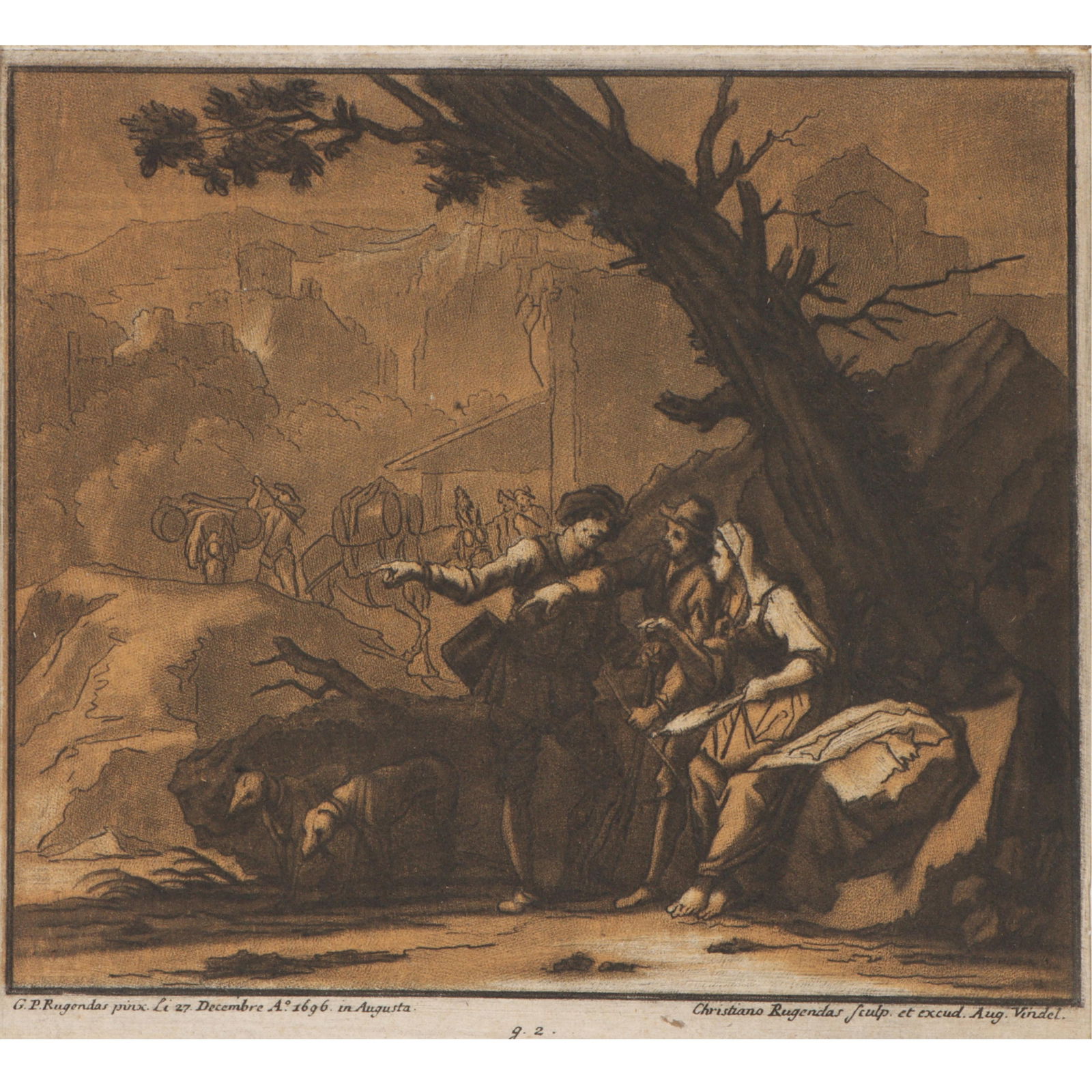 Georg Philipp and Johan Christian Rugendas, Augsberg (1666-1724), (1708-1781), figures in a scenic (1 of 15)