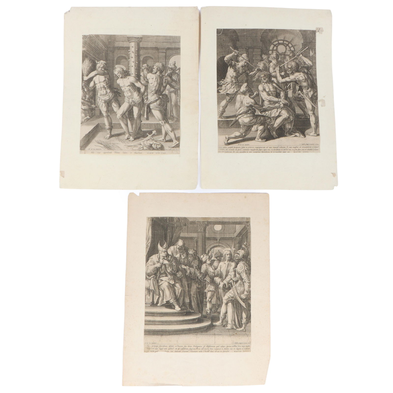 Maarten de Vos and Ioanne / Jan Sadeler / Sadler, Flemish (16th Century), The Flagellation of (1 of 19)